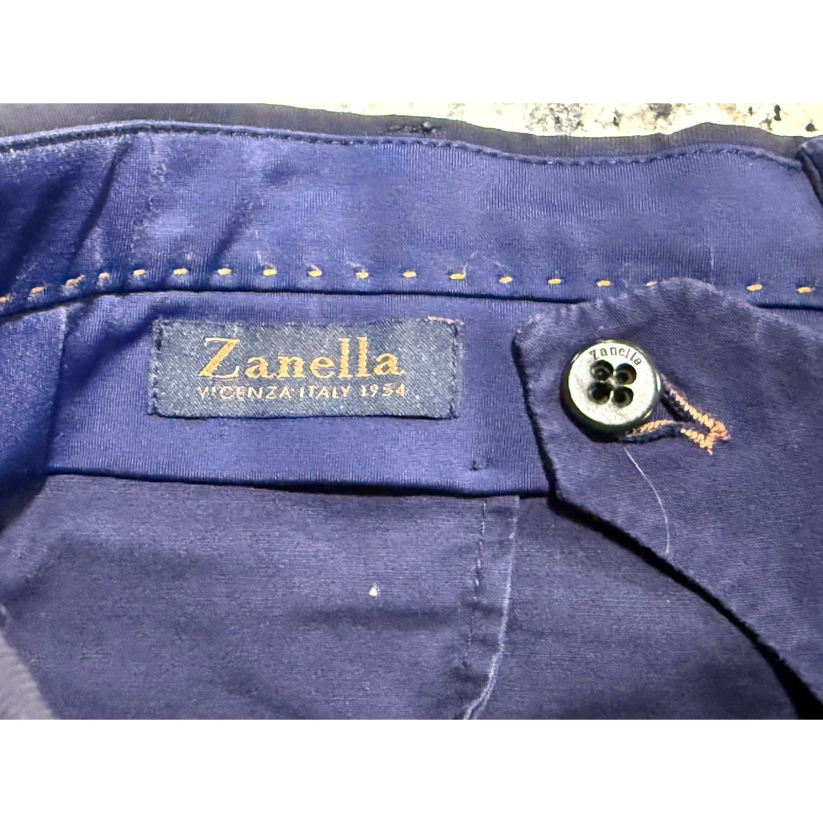 Zanella Zanella Active Stretch Pants 38x27 Navy Blue Regular Fit Flat Front Mens Size US 38 / EU 54 - 7 Thumbnail