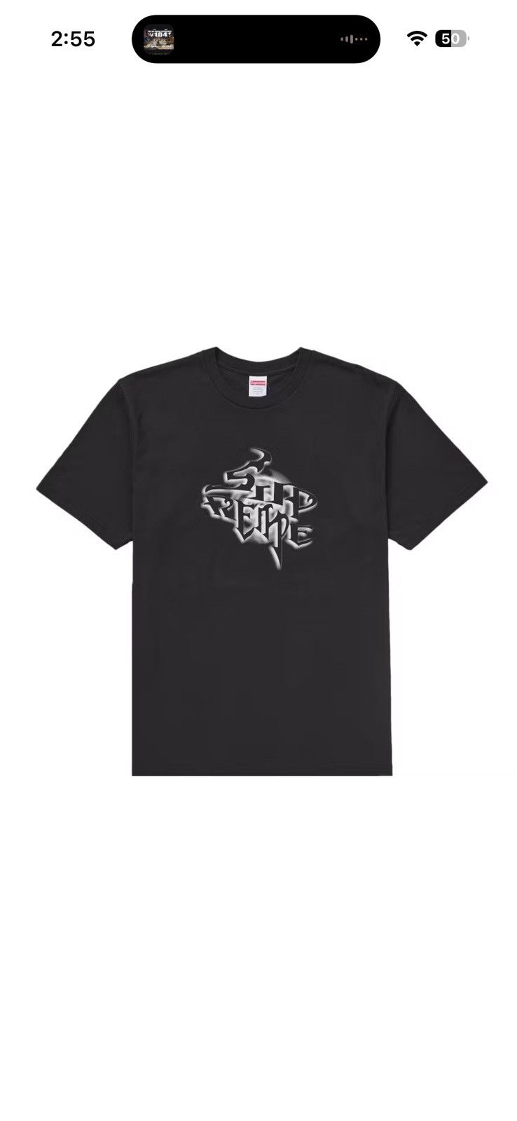 Supreme Supreme Smoke Tee FW24 Black Size US L / EU 52-54 / 3 - 3 Thumbnail