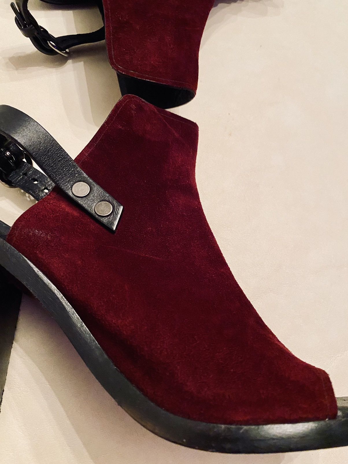 Rag & Bone Rag & Bone 🇮🇹 Suede Peep Toe Ankle Strap Heel Wyatt Sandals 7 Size US 7 / IT 37 - 12 Thumbnail