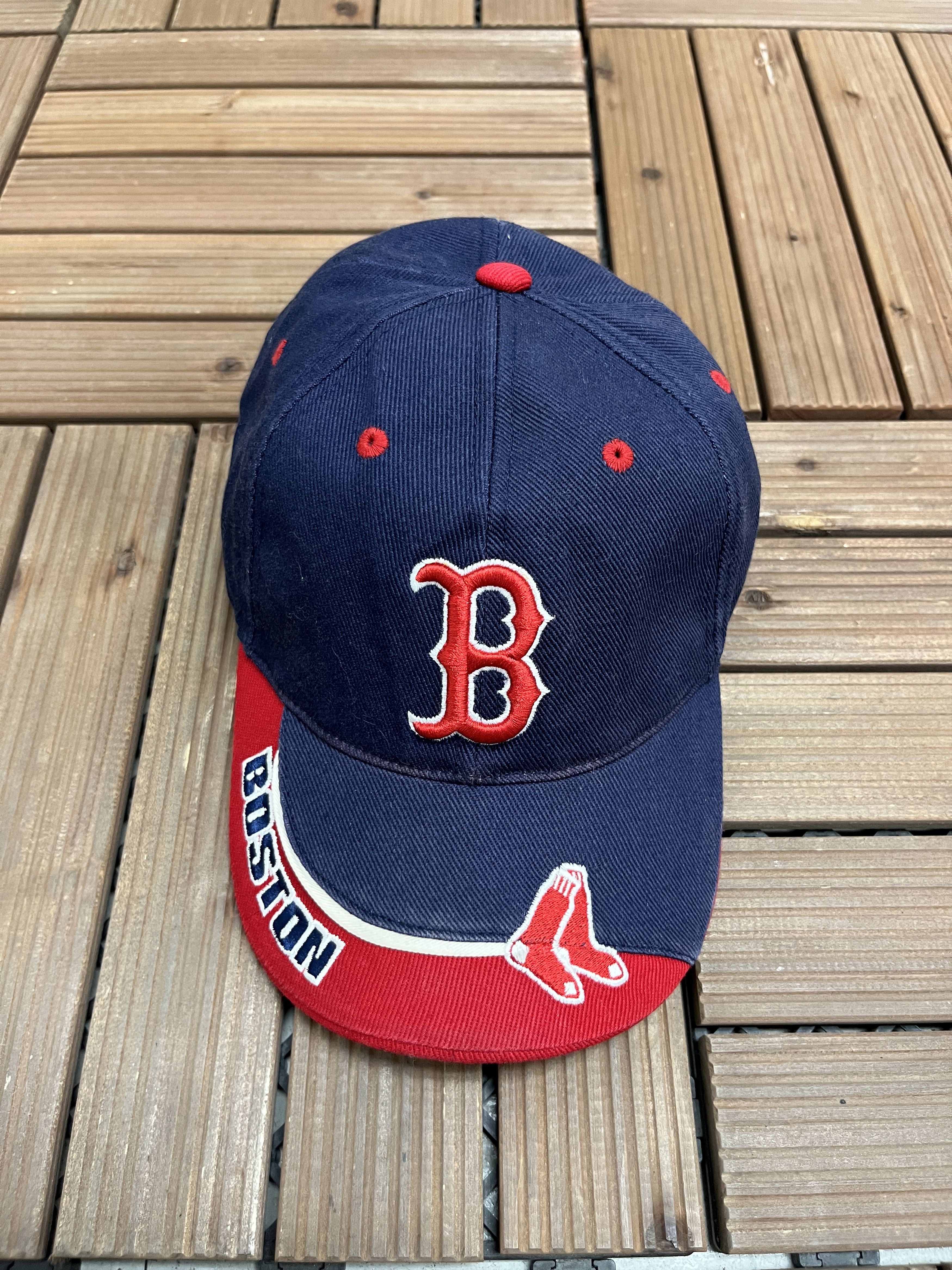 Vintage Boston Red Sox Vintage Strap Back Blue Hat Cap Size ONE SIZE - 2 Thumbnail