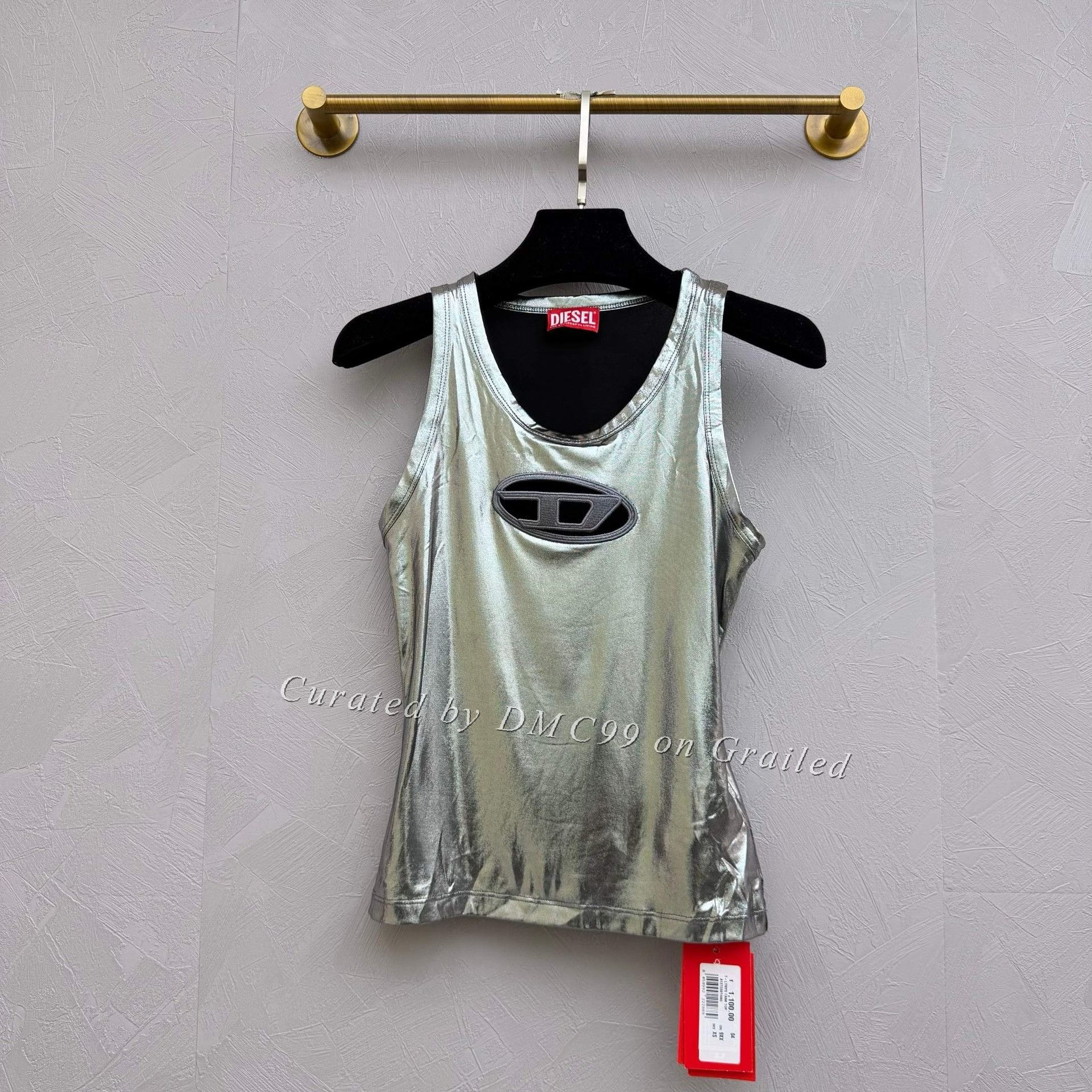 Diesel Diesel Silver Metallic Hollow Embroidery Vest Size US XS / EU 42 / 0 - 1 Thumbnail
