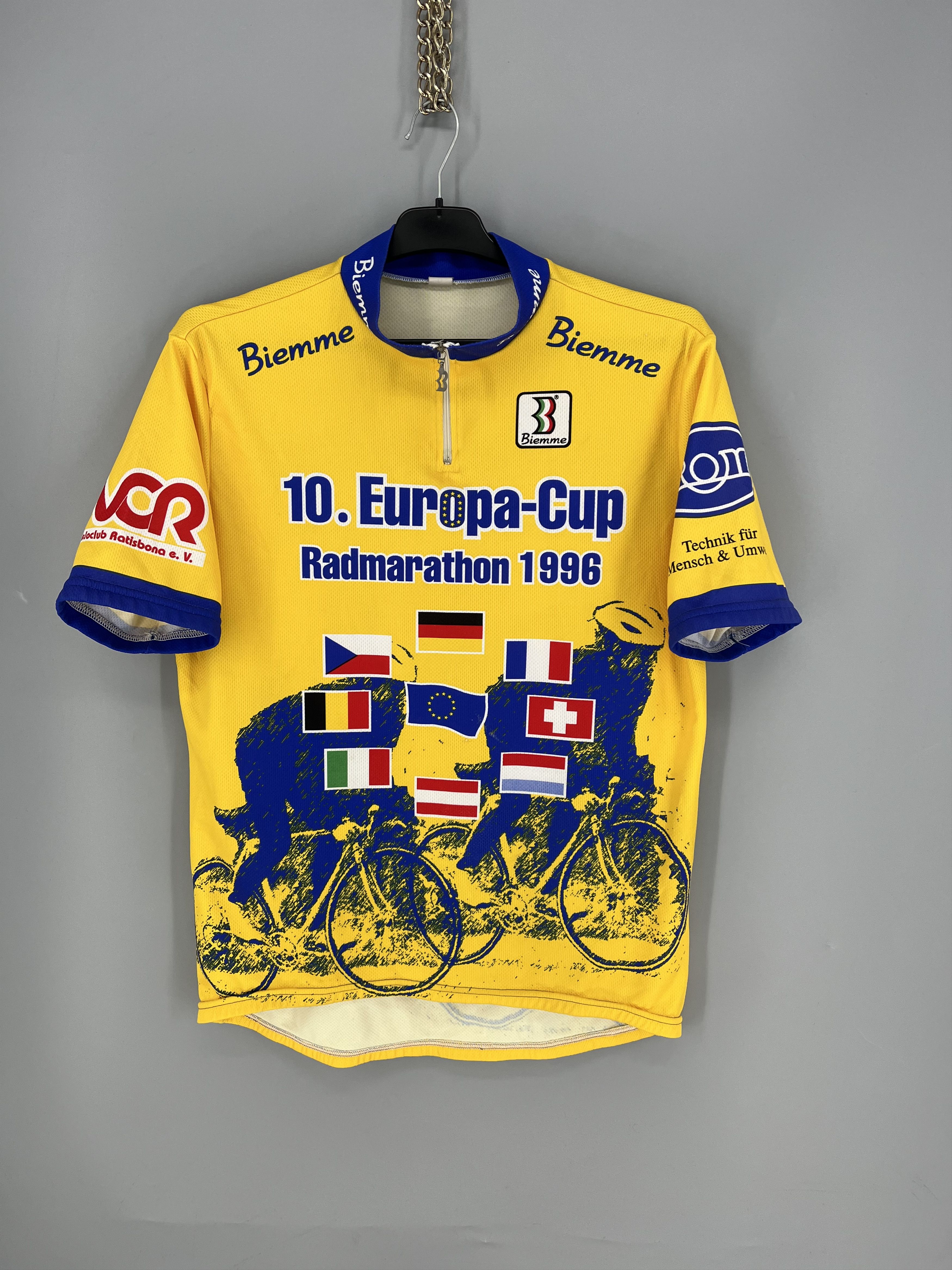 Vintage Vintage Biemme Europa-Cup 1996 Cycling Jersey Shirt Italy Size US XXL / EU 58 / 5 - 1 Thumbnail