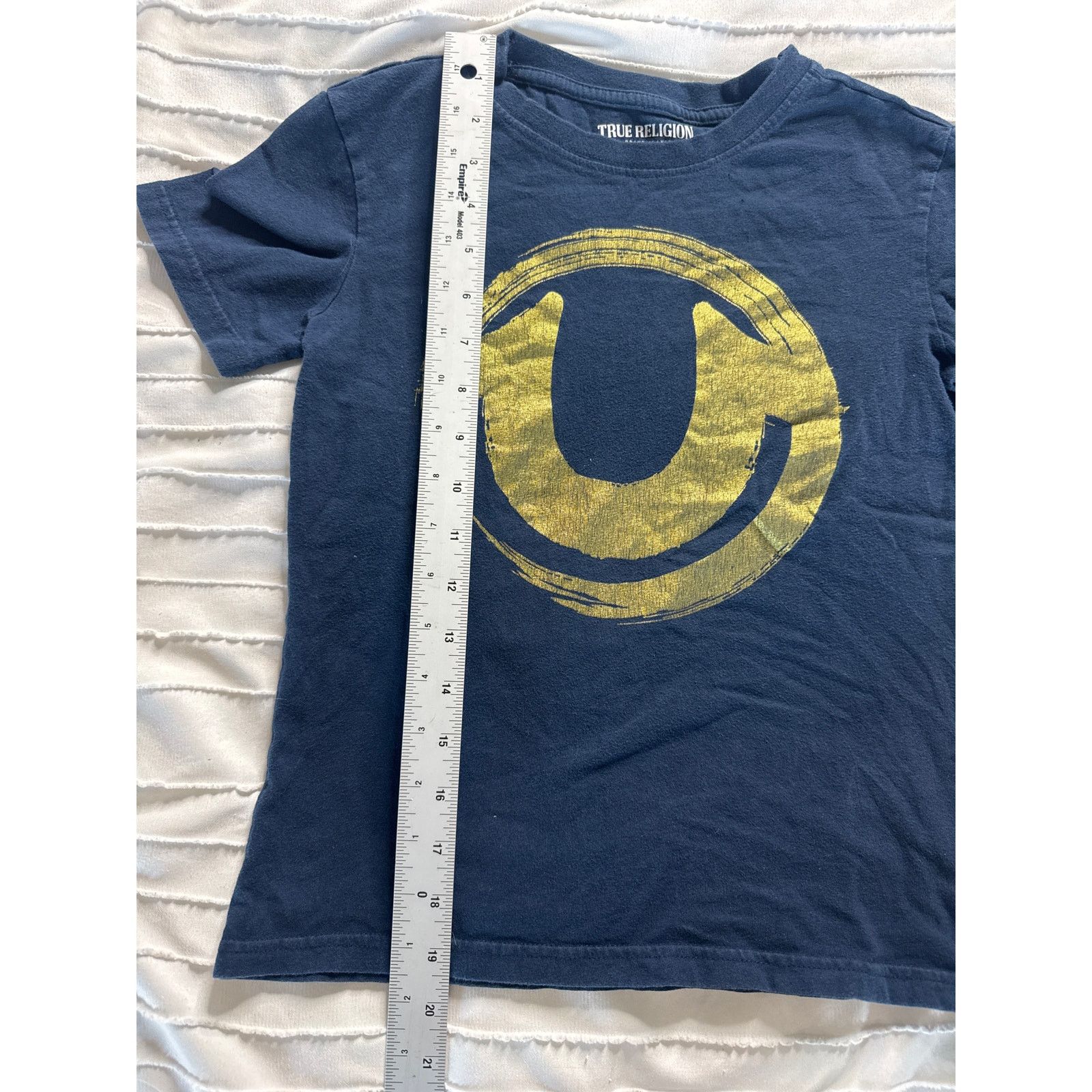 True Religion True Religion Kids Navy Blue Tee – Size Small – Gold Logo Size S / US 4 / IT 40 - 3 Thumbnail