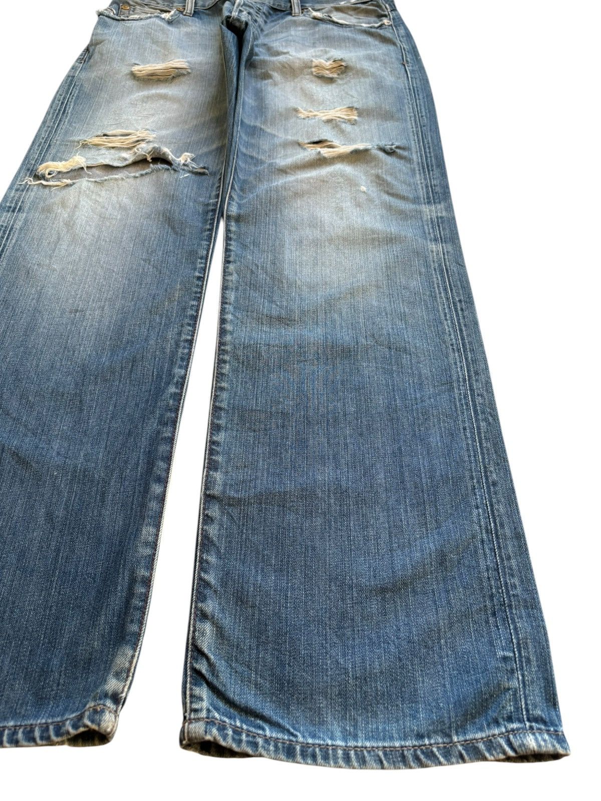 Guess Vintage Guess Faded Wash Distressed Ripped Baggy Jeans Size US 35 - 7 Thumbnail