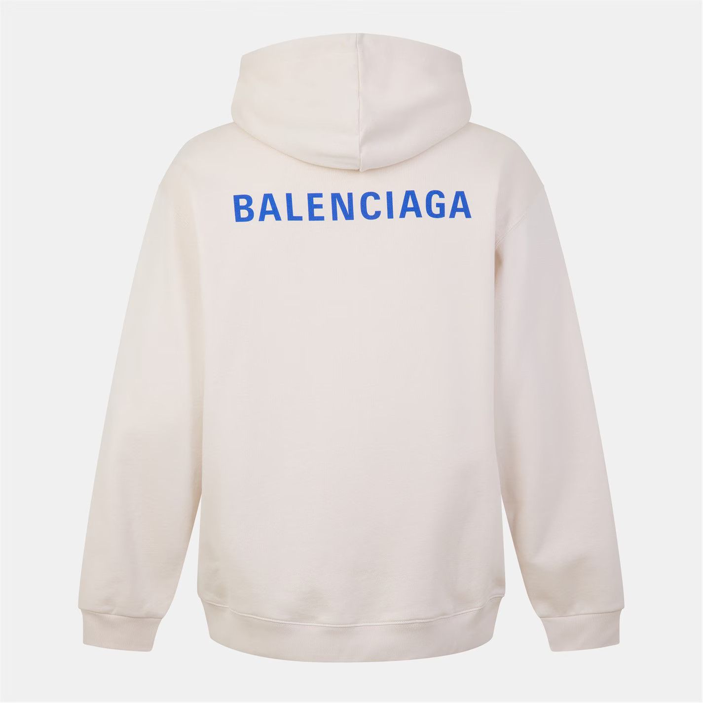 Balenciaga o1g2r1mq0226 Logo Hoodie In Chalk Size US S / EU 44-46 / 1 - 2 Thumbnail