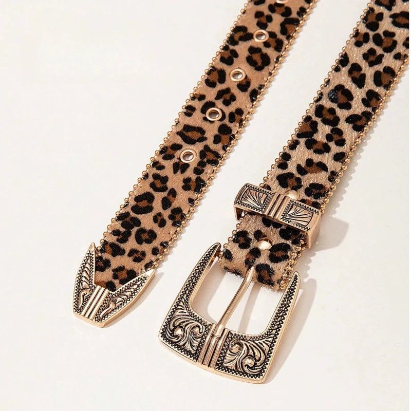 Vintage Y2K Leopard Print Belt – Stylish, Bold Fashion Accessory Size ONE SIZE - 3 Thumbnail