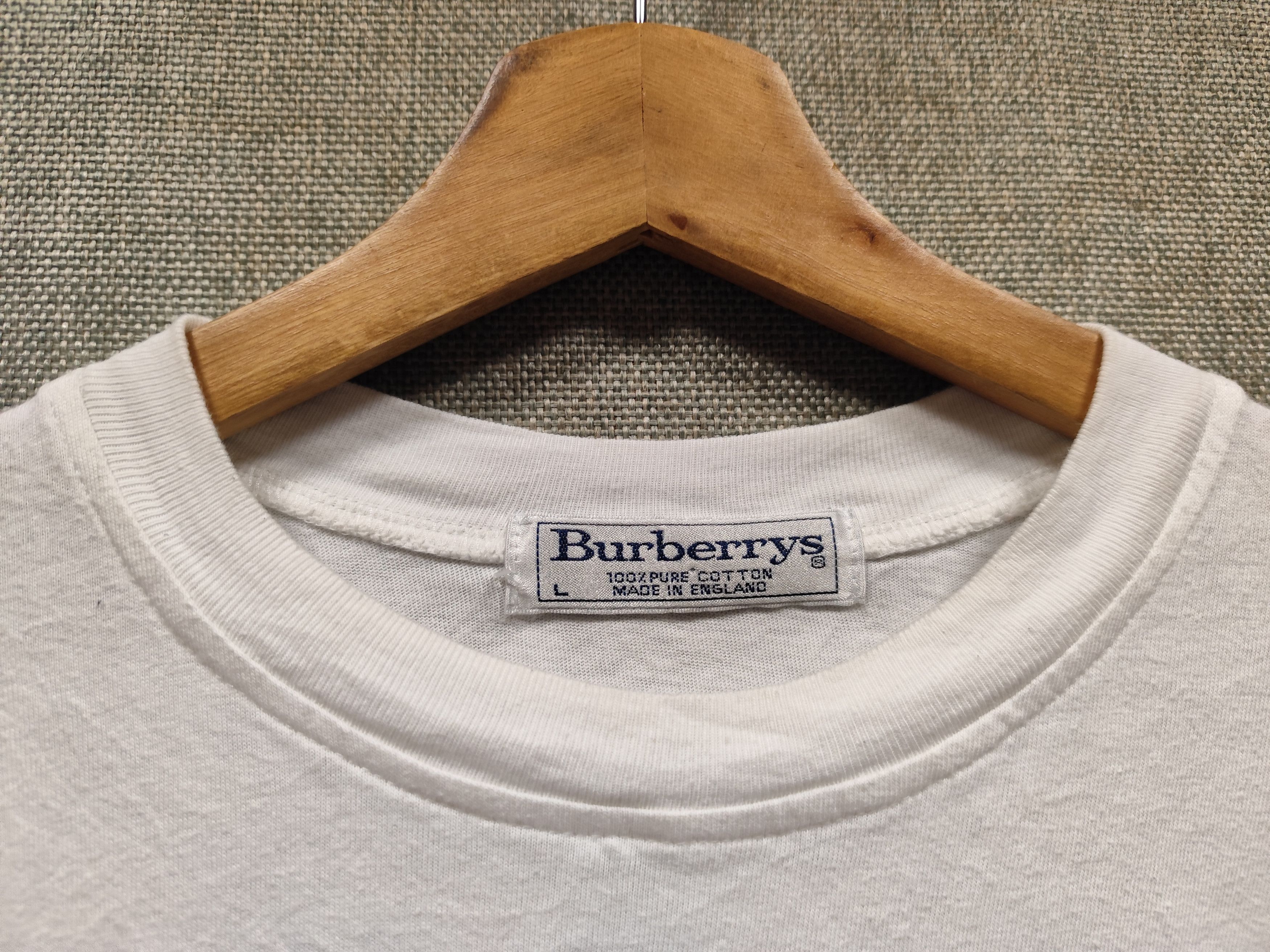 Burberry Vintage 90s Burberrys Of London Pink Spell Out Bear Tee Size US L / EU 52-54 / 3 - 3 Thumbnail
