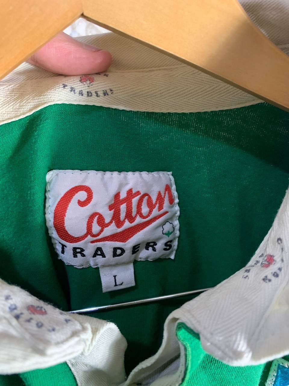 Cotton Traders VINTAGE COTTON TRADERS IRELAND RETRO RUGBY JERSEY Y2K 90s Size US L / EU 52-54 / 3 - 5 Thumbnail