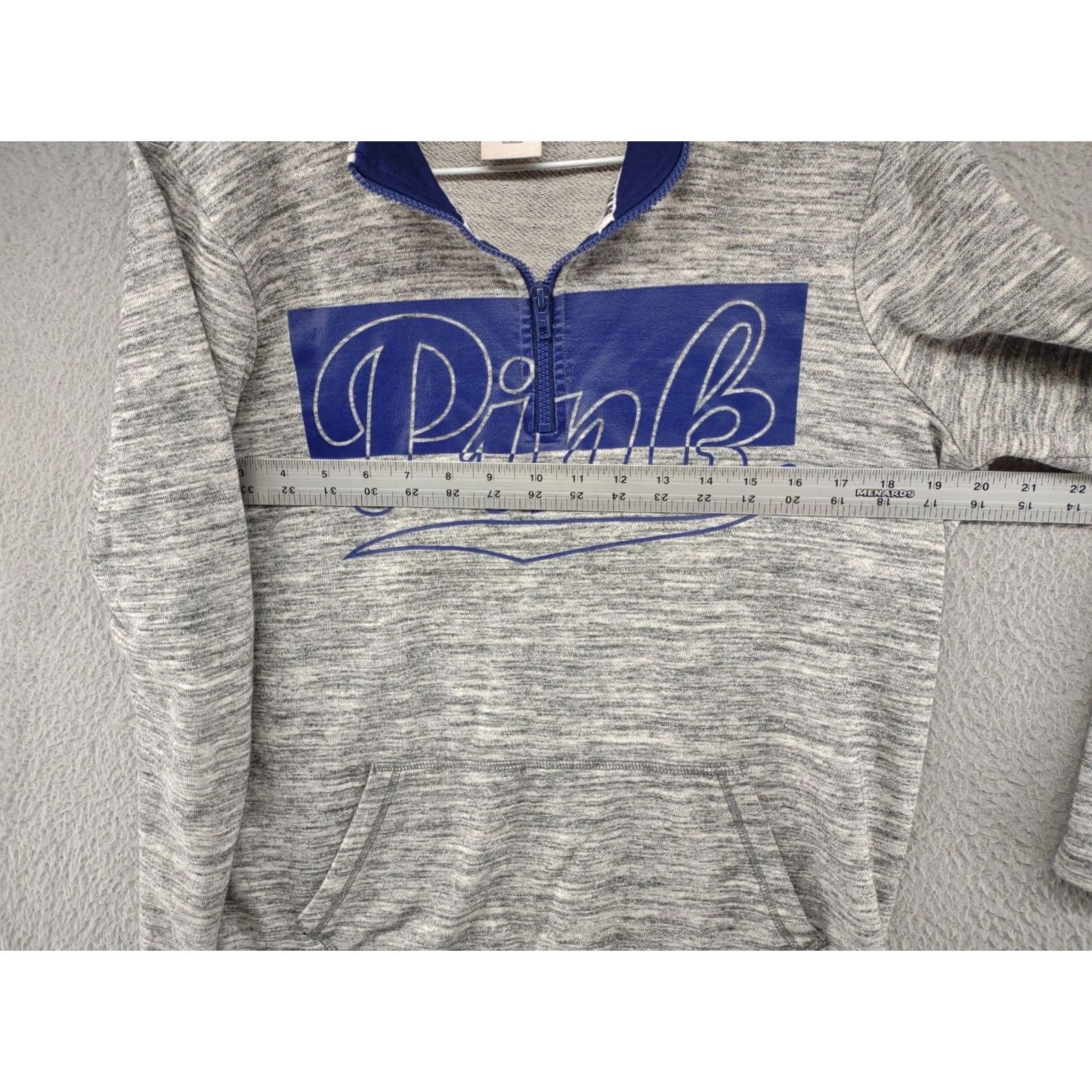 Pinko PINK Victoria's Secret Pullover Spell Out 1/4 Zip Sweatshirt Womens Size S Multicolor Logo 1/4 Zip Pullover Sweatshirt Womens Size Small Size S / US 4 / IT 40 - 5 Thumbnail