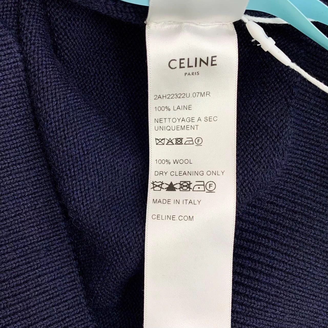 Celine Celine 25 Navy Wool Embroidered Polo S Size S / US 4 / IT 40 - 7 Thumbnail