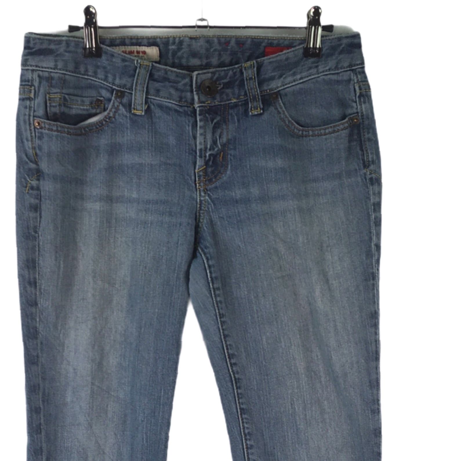 Denime X2 Slim Bootcut Jeans Women's Size 6 30x30 Blue Denim 5-Pocket Low Rise Size 28" / US 6 / IT 42 - 2 Thumbnail