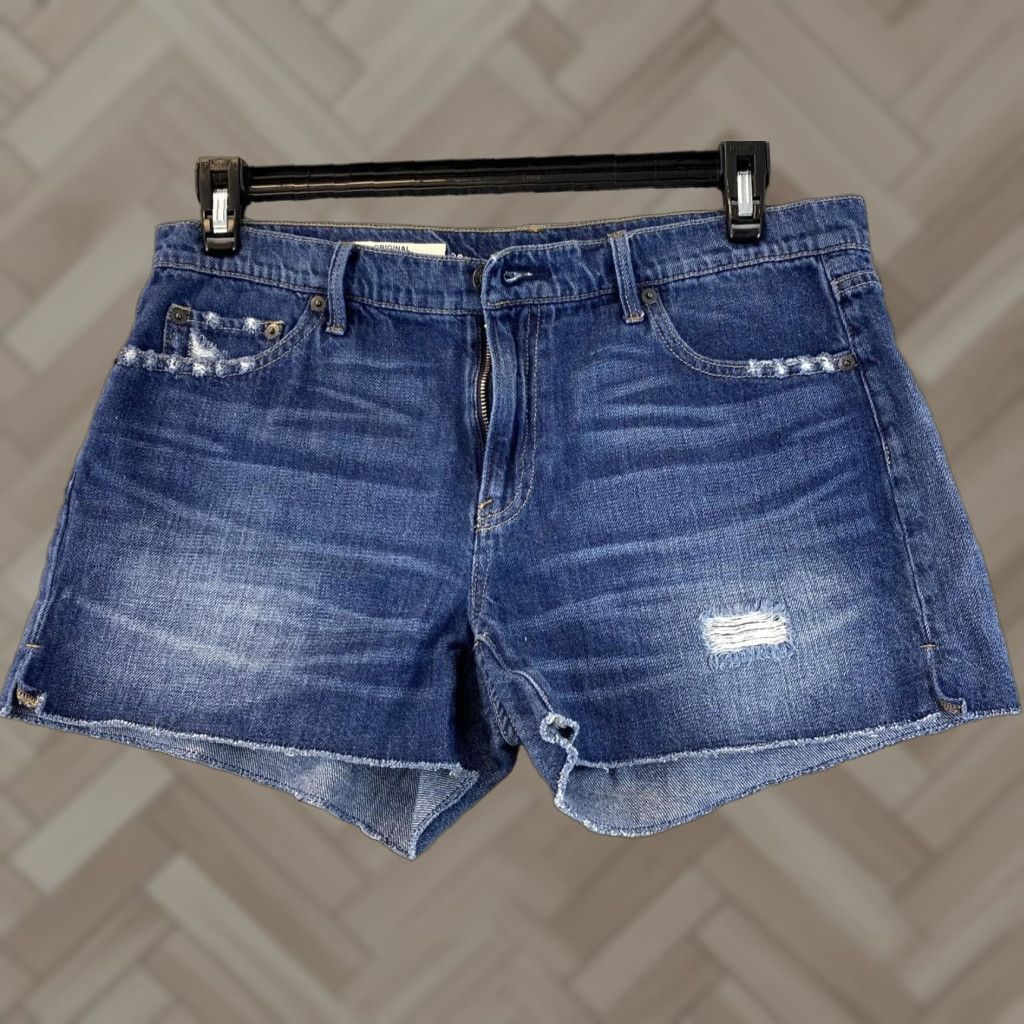 Gap GAP Denim Shorts Cut-Off Women 30 Regular Medium Wash Blue 33" Waist Womens 84-63 Size 33" - 1 Thumbnail