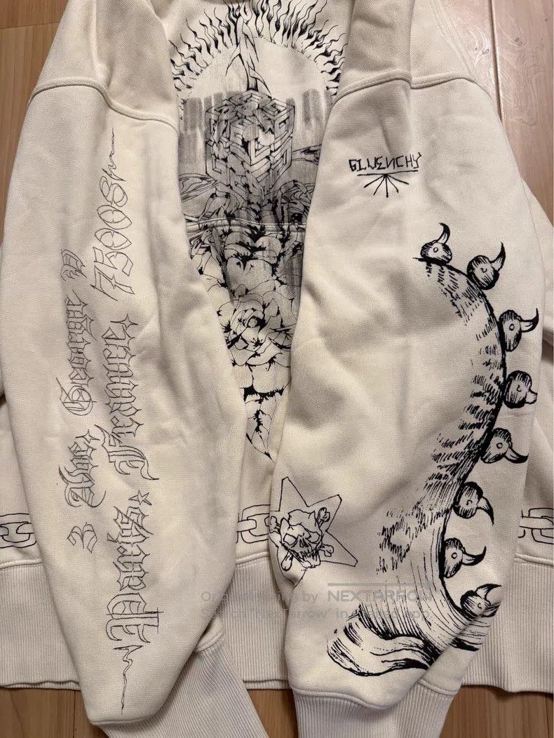 Givenchy Givenchy Pattern Printed Oversized Hooded Sweatshirt Size US M / EU 48-50 / 2 - 3 Thumbnail