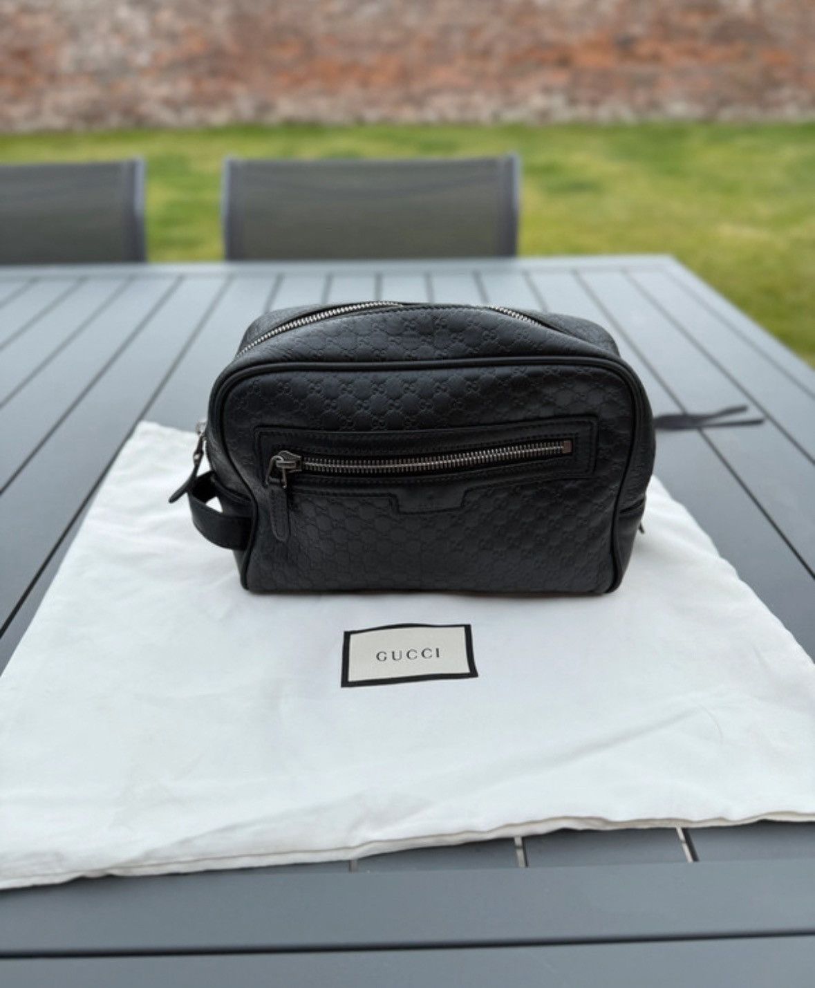 Gucci Gucci Leather Pouch – Black – Brand New with Tags Size 38 - 1 Thumbnail
