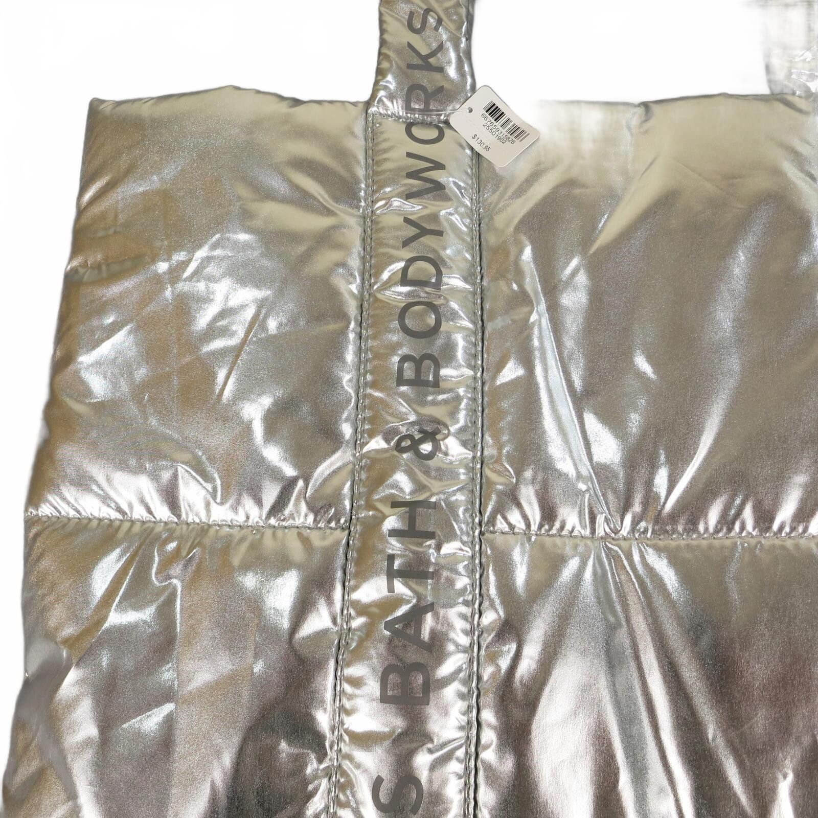 Other Bath & Body Works Silver Puffer Tote Bag NWT Size ONE SIZE - 2 Thumbnail