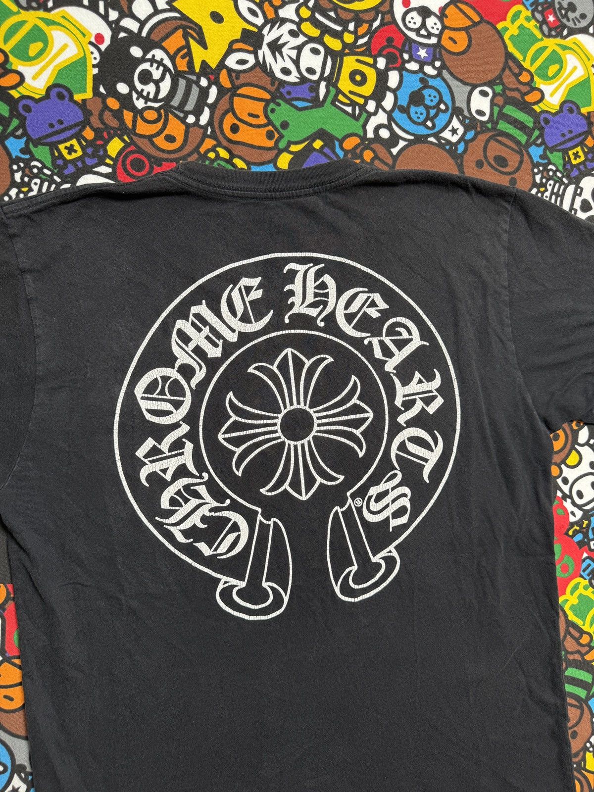 Chrome Hearts Chrome Hearts Black Horseshoe Logo Tee Size US M / EU 48-50 / 2 - 12 Thumbnail