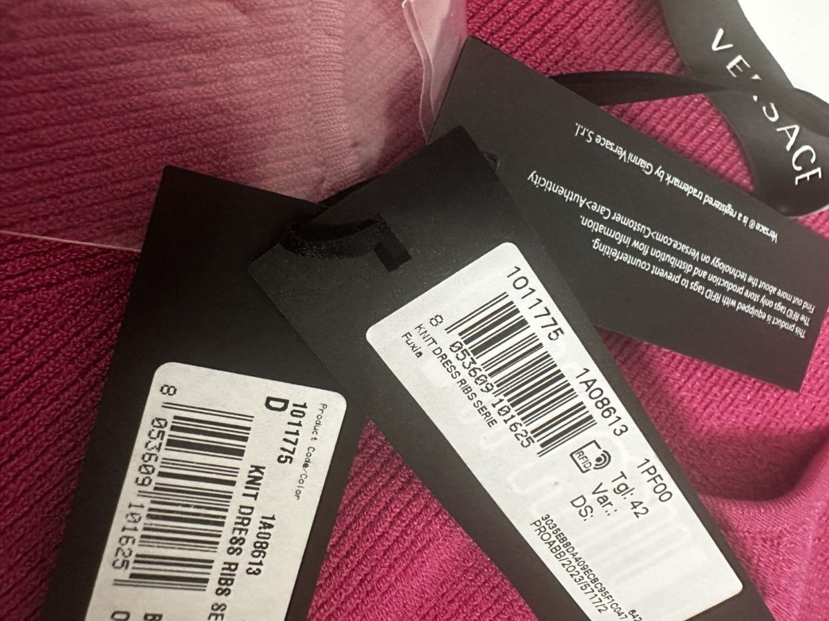Versace Versace Pink Knit Mini Dress Size M / US 6-8 / IT 42-44 - 5 Thumbnail