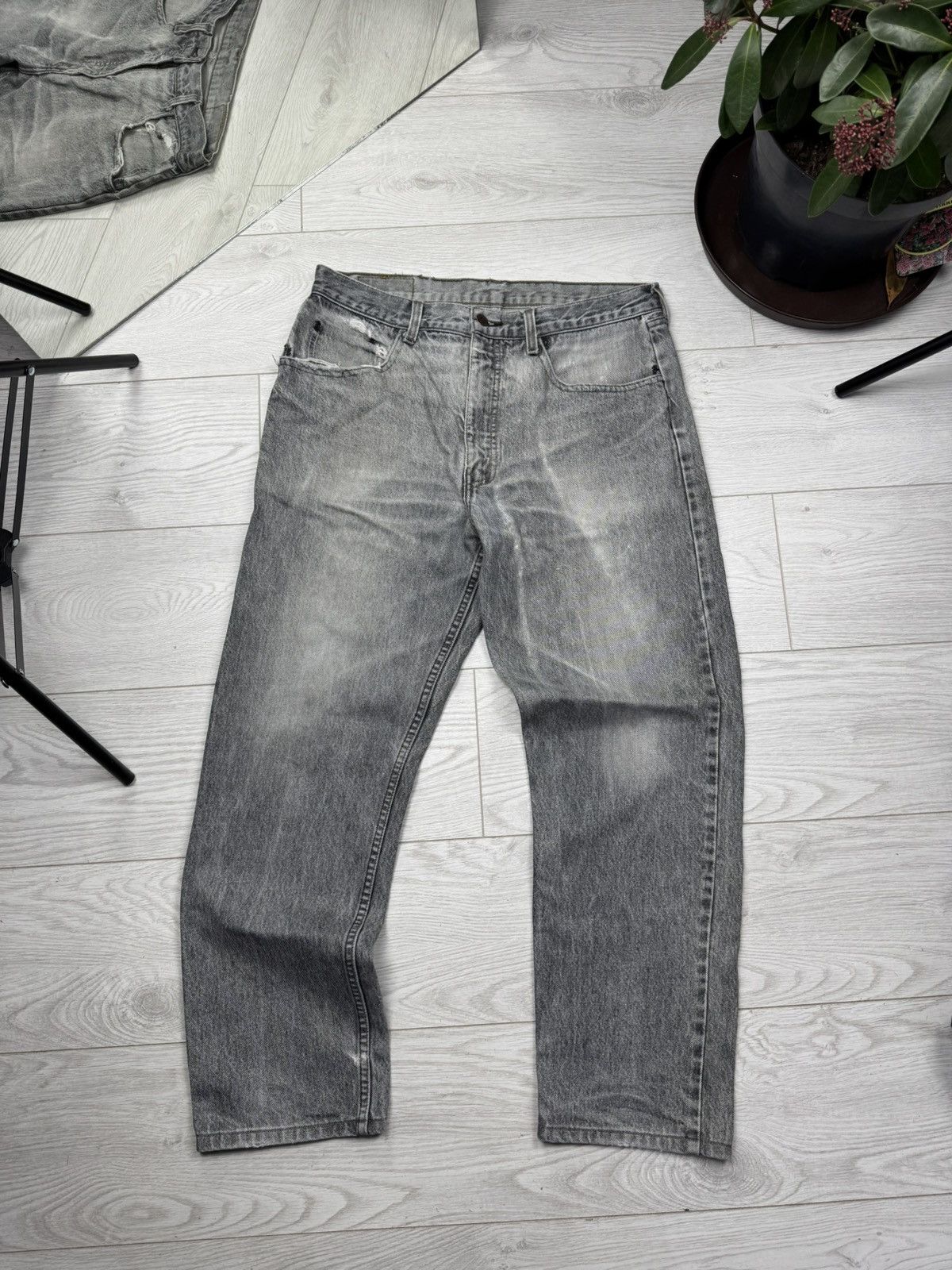Levi's × Vintage Vintage 90s Levis Orange Tab Distressed Denim Pant Jeans Size US 36 / EU 52 - 6 Thumbnail
