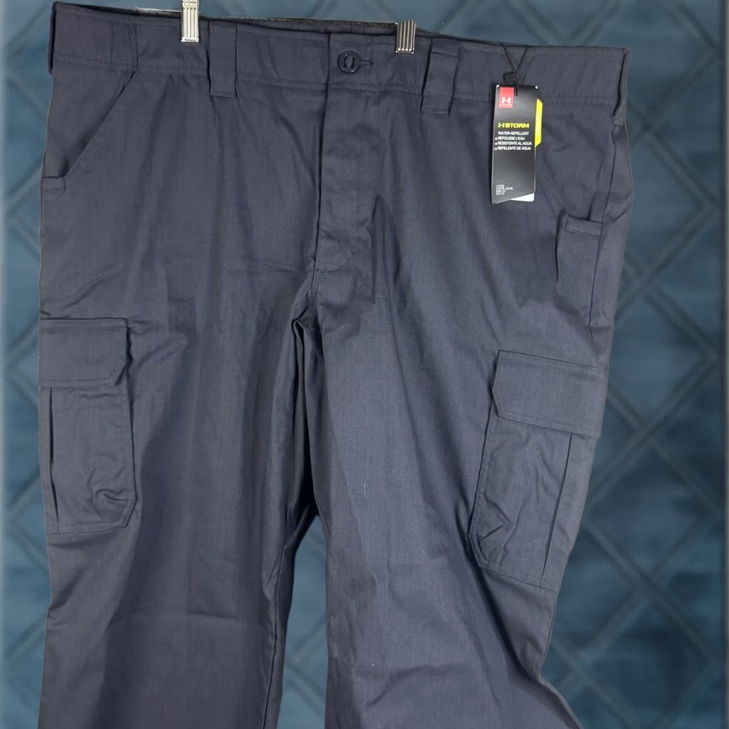 Under Armour Under Armour Storm Cargo Pants Mens 46x37 Navy Blue Water Repellent Workwear Side Pockets Straight Leg Big & Tall Mens Size US 30 / EU 46 - 1 Thumbnail