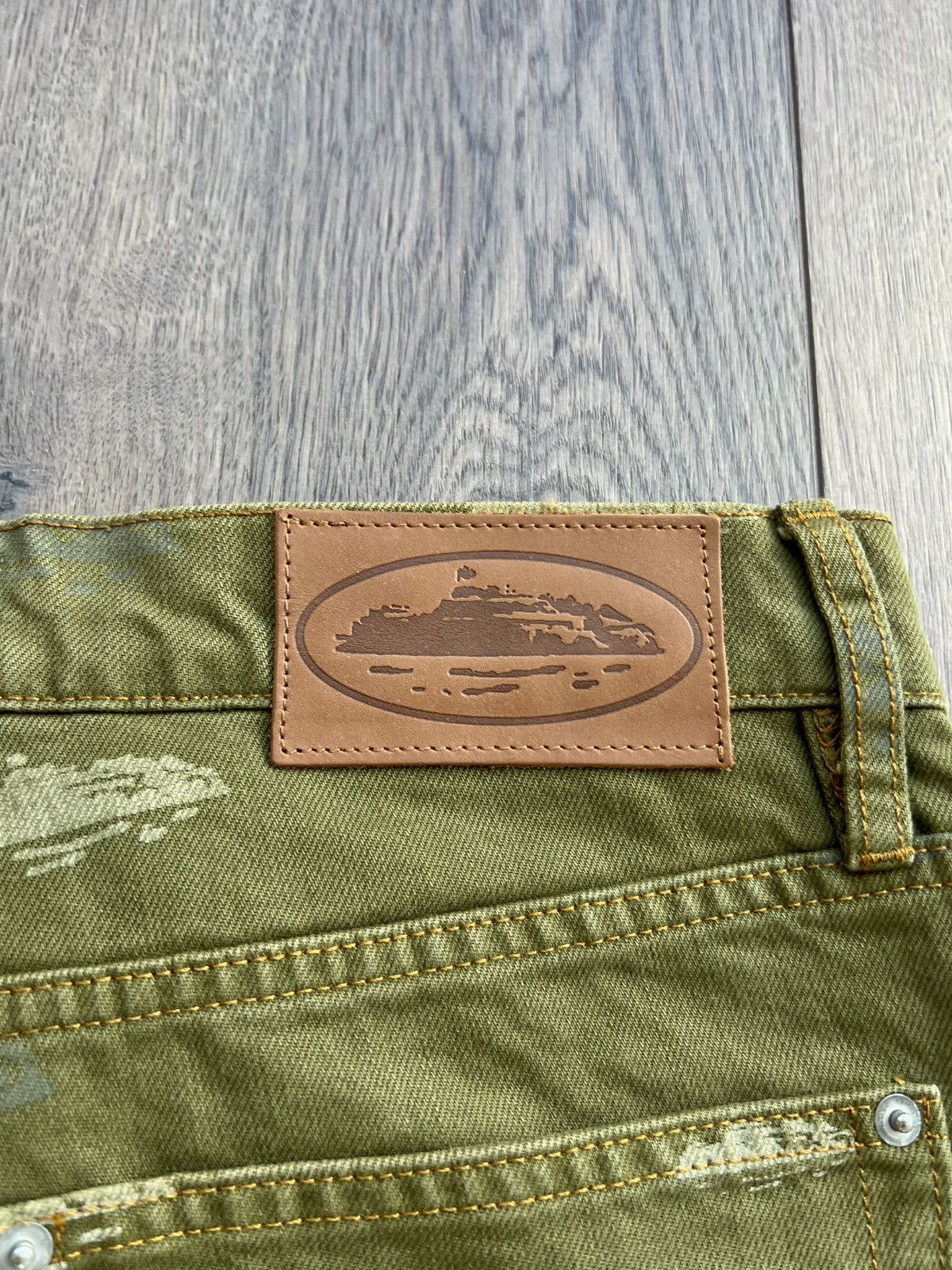 Corteiz Corteiz Alcatraz Pattern Denim Jeans “Khaki” Large Size US 34 / EU 50 - 10 Thumbnail