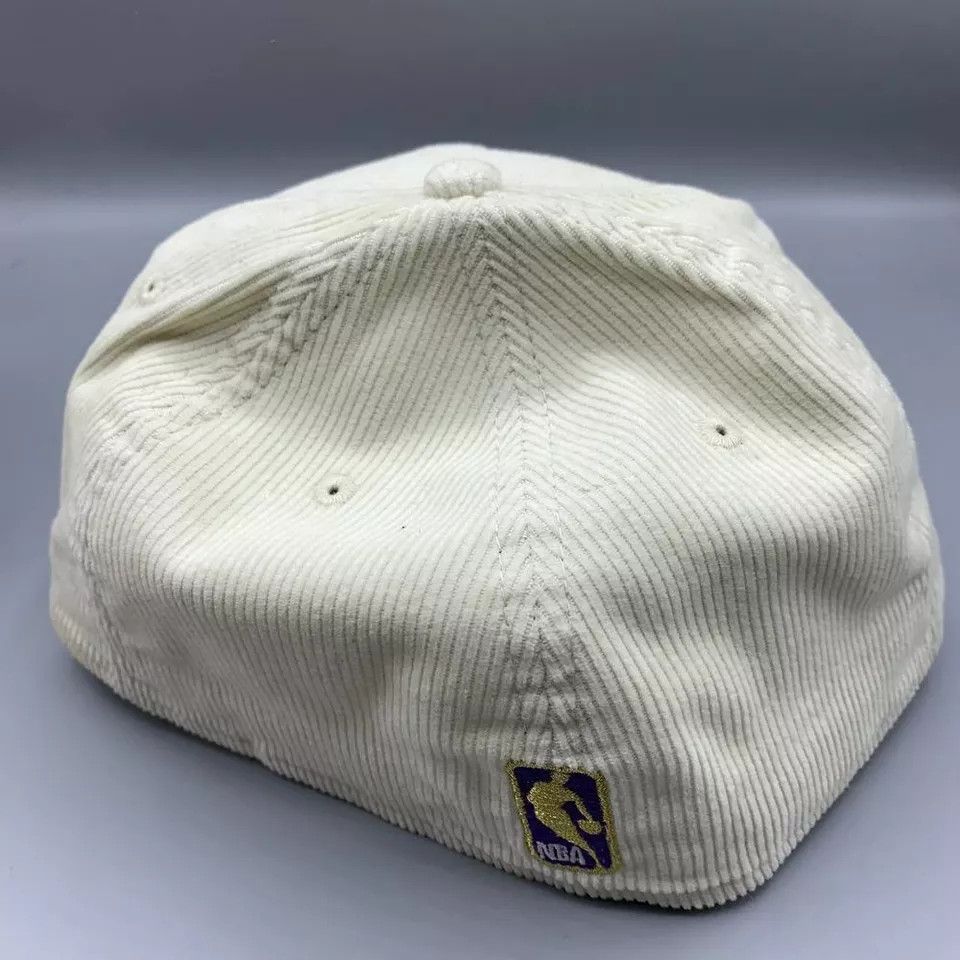 New Era Los Angeles LA Lakers Hat Men 7 1/2 Corduroy Fitted Cap Size ONE SIZE - 4 Thumbnail