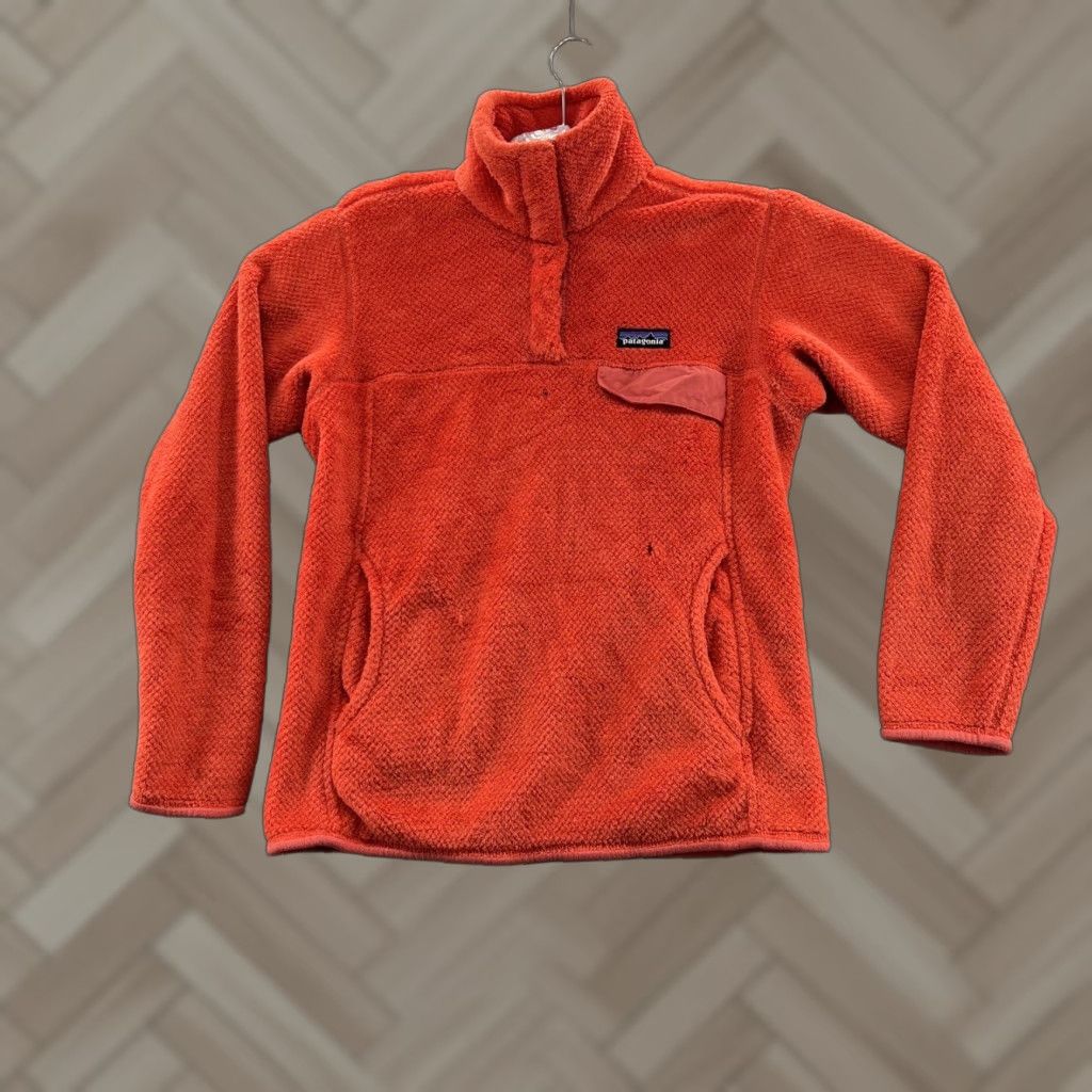Patagonia patagonia Womens Jacket M Orange Fleece Snap Pullover Basic Swing Plush - - Size M / US 6-8 / IT 42-44 - 1 Thumbnail