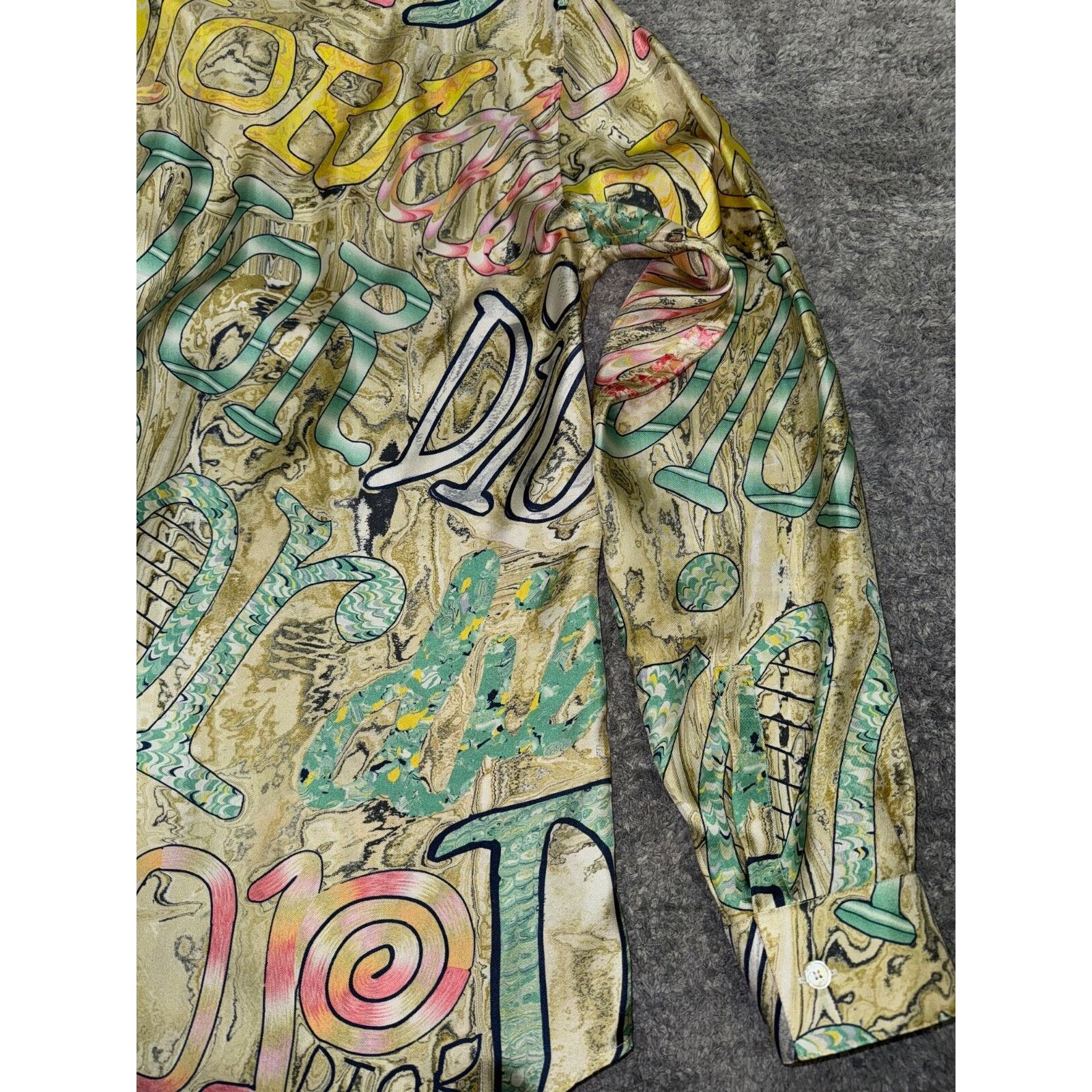 Dior Dior Shawn Stussy Silk Swirl Graffiti Logo Long Sleeve Size US M / EU 48-50 / 2 - 16 Thumbnail