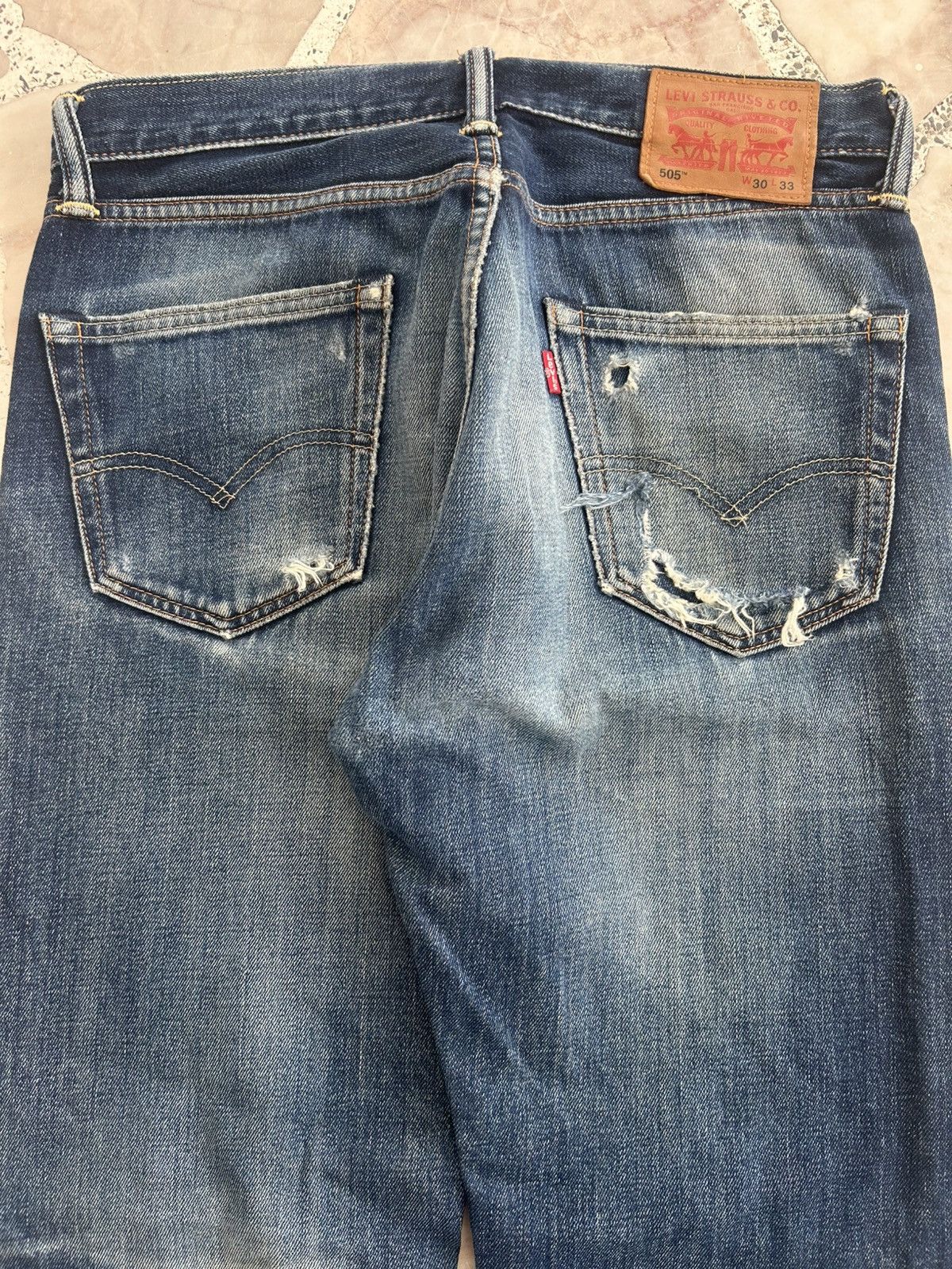 Levi's Levis 505 Ripped Jeans W30 Size US 30 / EU 46 - 9 Thumbnail