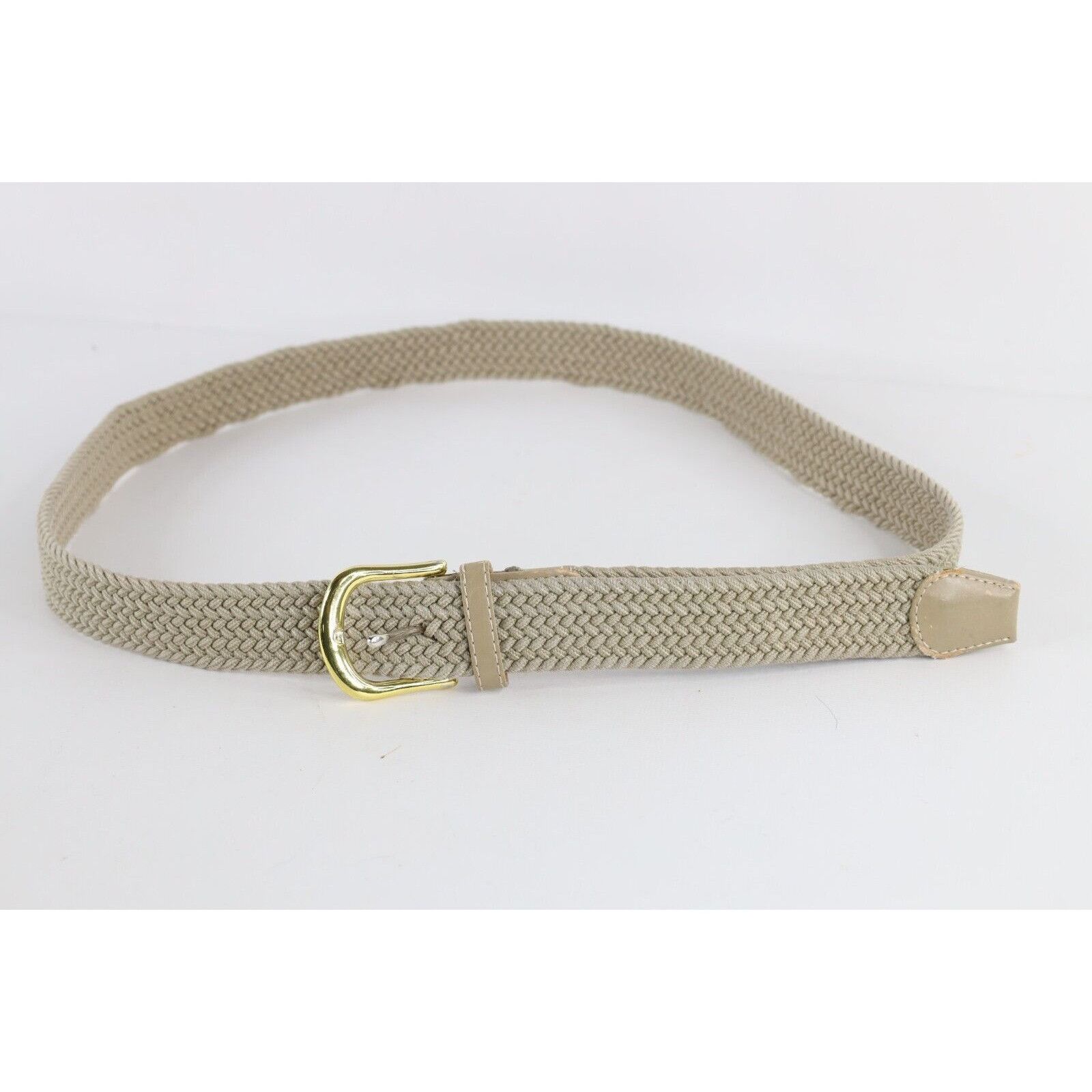 Vintage Vintage 90s Streetwear Metal Leather Braided Stretch Belt Size ONE SIZE - 1 Thumbnail