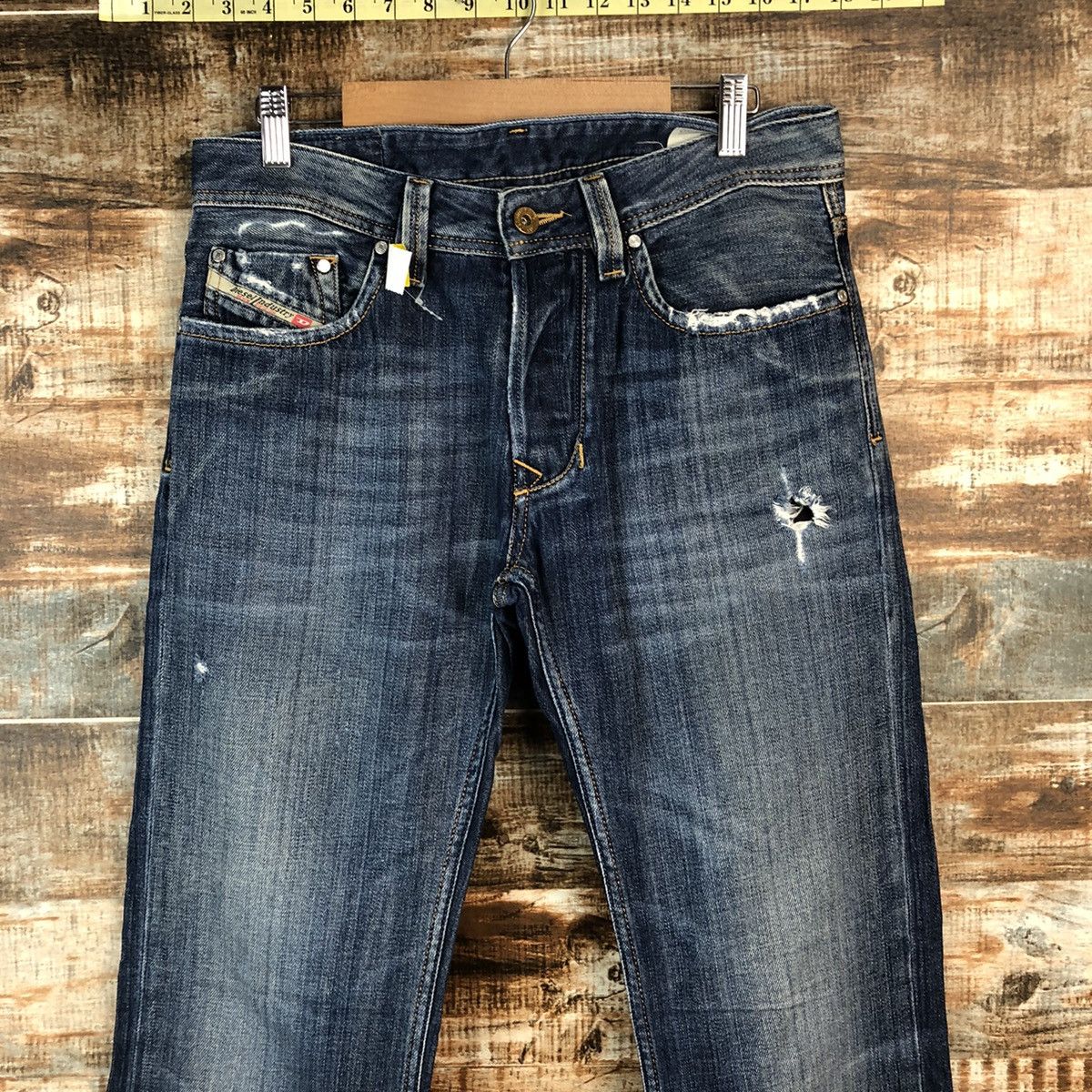 Diesel DLL Diesel Larkee Blue Distressed Denim Pants #C082 Size US 30 / EU 46 - 4 Thumbnail
