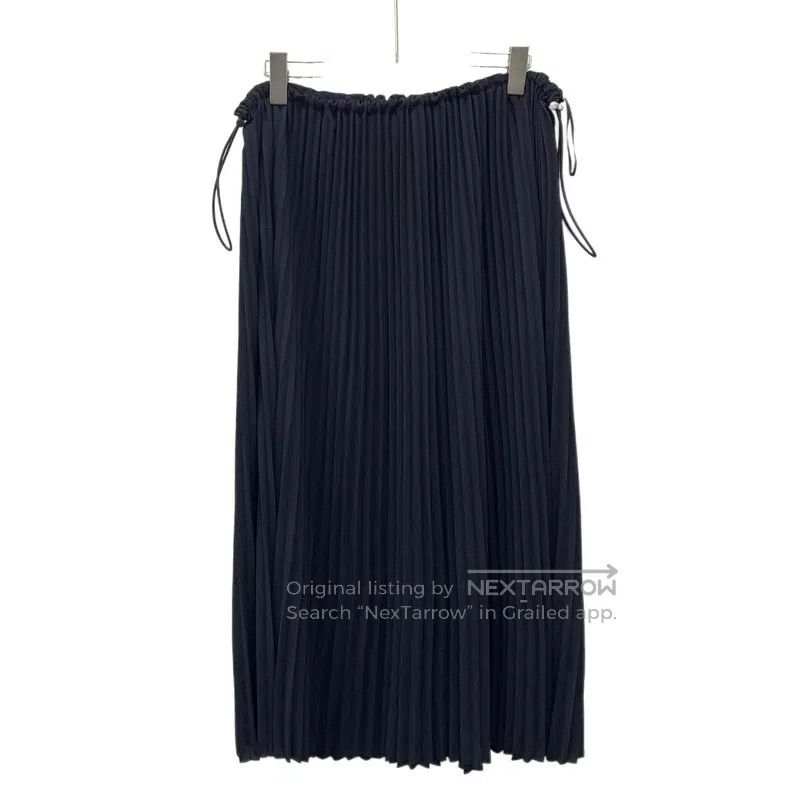 Balenciaga Balenciaga Black drawstring pleated half skirt Size 37" - 1 Thumbnail