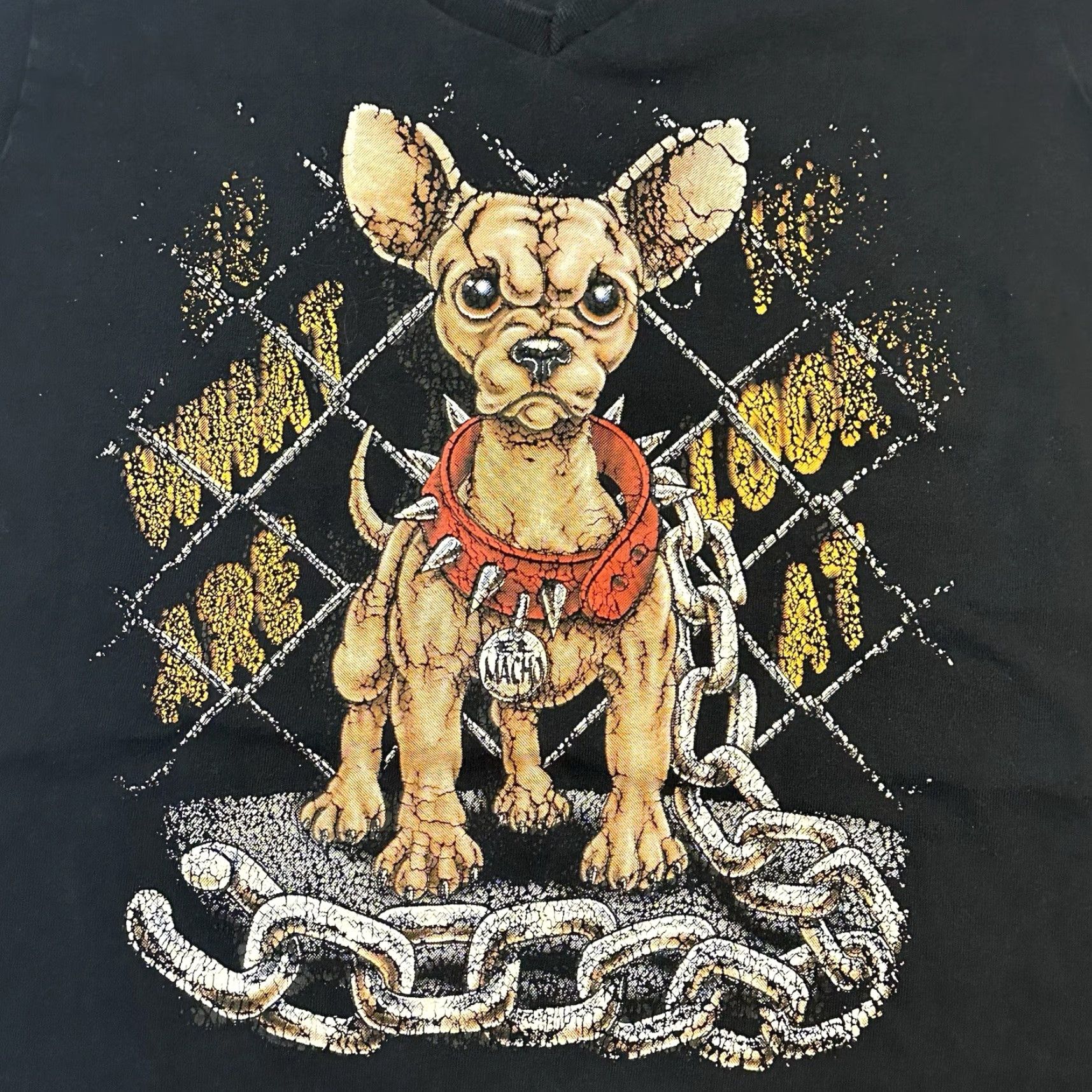 Gildan Gildan T-Shirt Woman Small Multicolor Graphic Print Top Dawg Chihuahua Bulldog Tee Shirt Round Neck Short Sleeve 100% Cotton Regular Womens Size S / US 4 / IT 40 - 3 Thumbnail