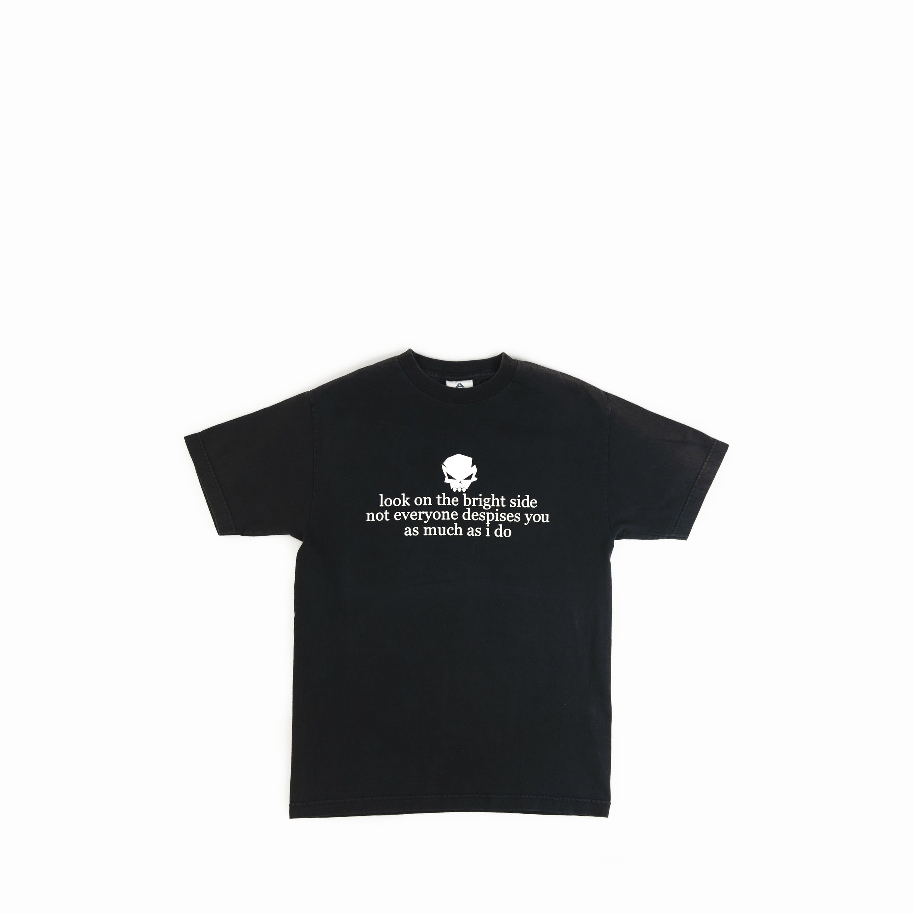 Alstyle Vintage 1990's Look On The Bright Side Skull Tee Shirt Size US M / EU 48-50 / 2 - 1 Thumbnail