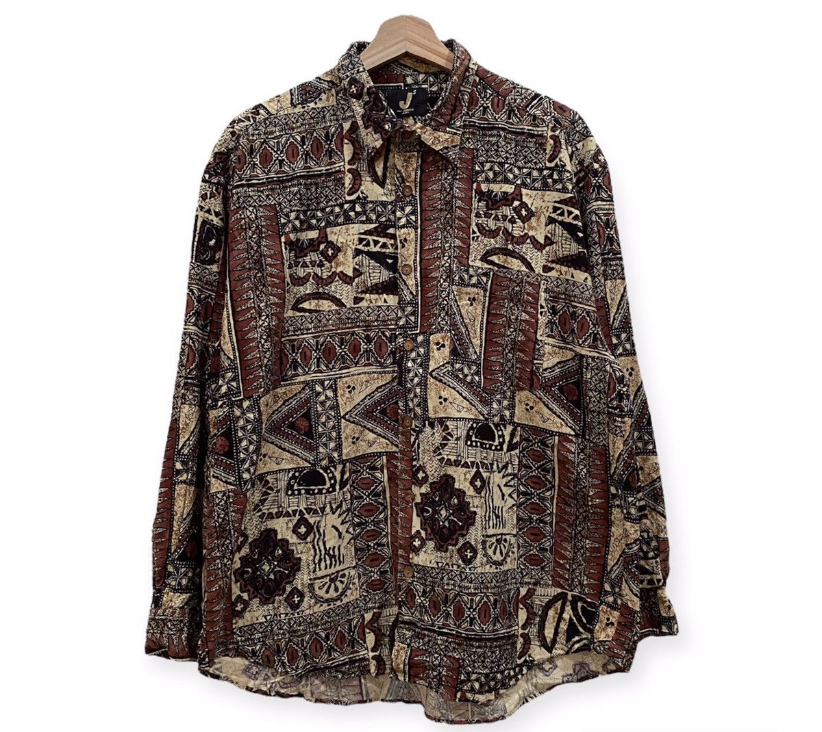 Flannel Mr.Junko Abstract Design Fullprint Flannel Shirt Size US XL / EU 56 / 4 - 1 Thumbnail