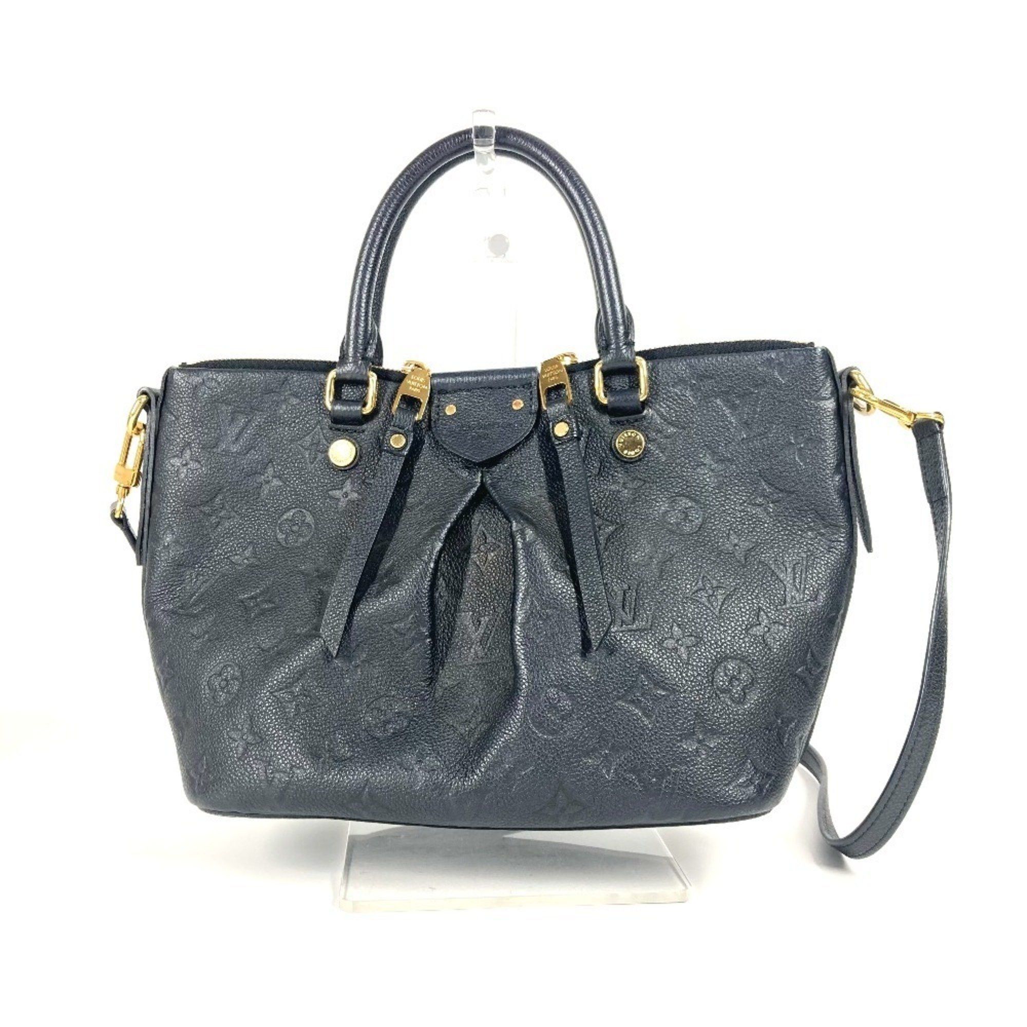 Louis Vuitton Monogram Empreinte Marizane Pm Tote Bag 2Way Crossbody Shoulder Leather Men's Women's Navy in Blue