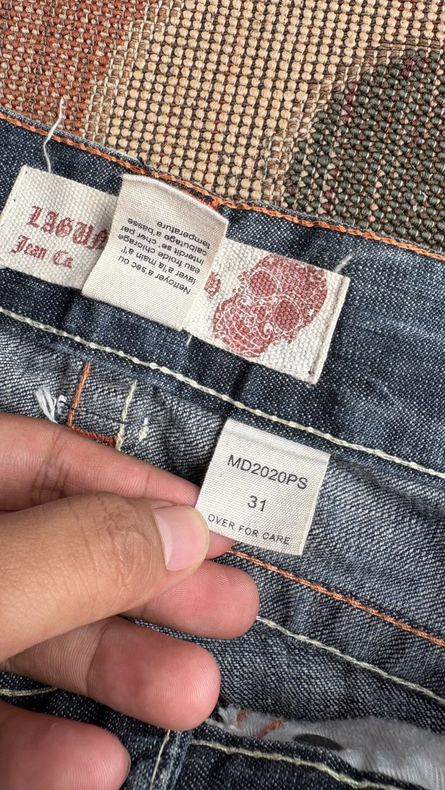If Six Was Nine Archive Laguna Beach Denim Jeans Skull Size US 31 - 11 Thumbnail