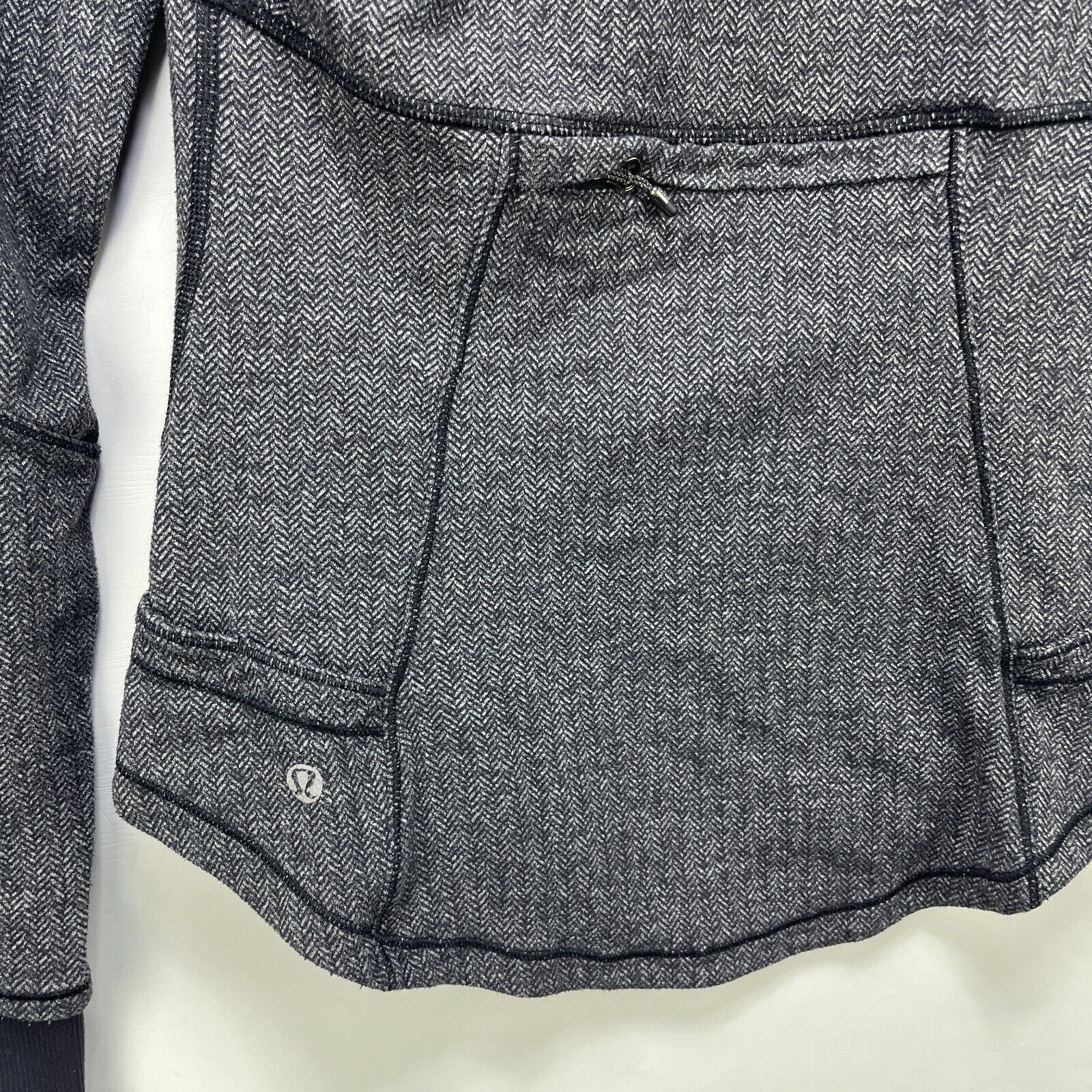 Lululemon × Vintage Lululemon Base Runner 1/2 Zip Herringbone Black High Neck 9 Size M / US 6-8 / IT 42-44 - 8 Thumbnail