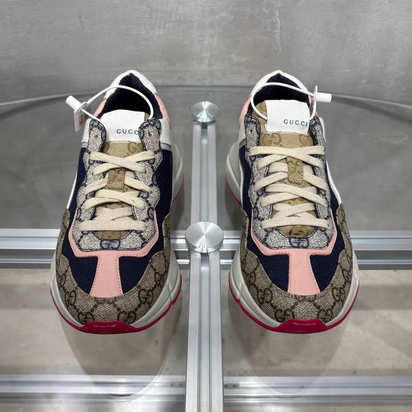 Gucci Gucci Pink GG Supreme Dad Shoe 38 YH25937 Size US 7.5 / IT 37.5 - 1 Thumbnail