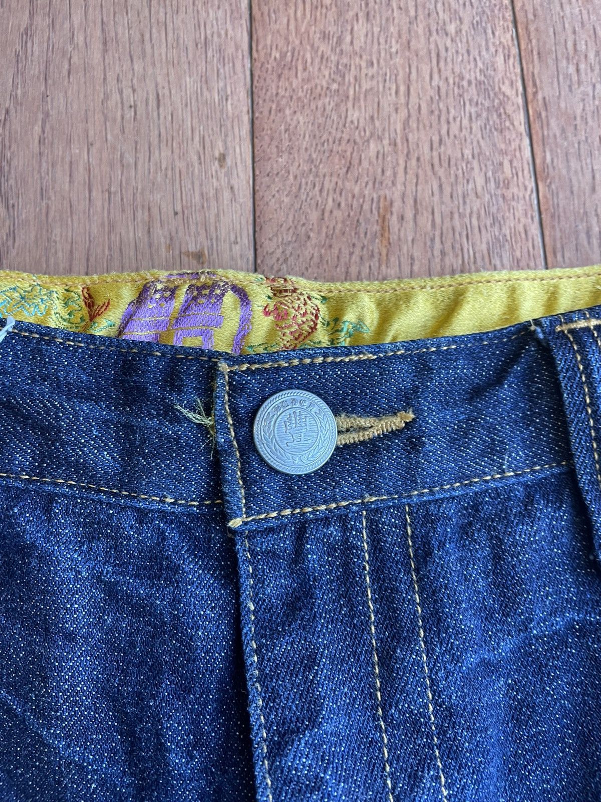 Japanese Brand Vintage Buden Shoten Japan Printed Graphic Jeans Rare 36x32 Size US 36 / EU 52 - 11 Thumbnail