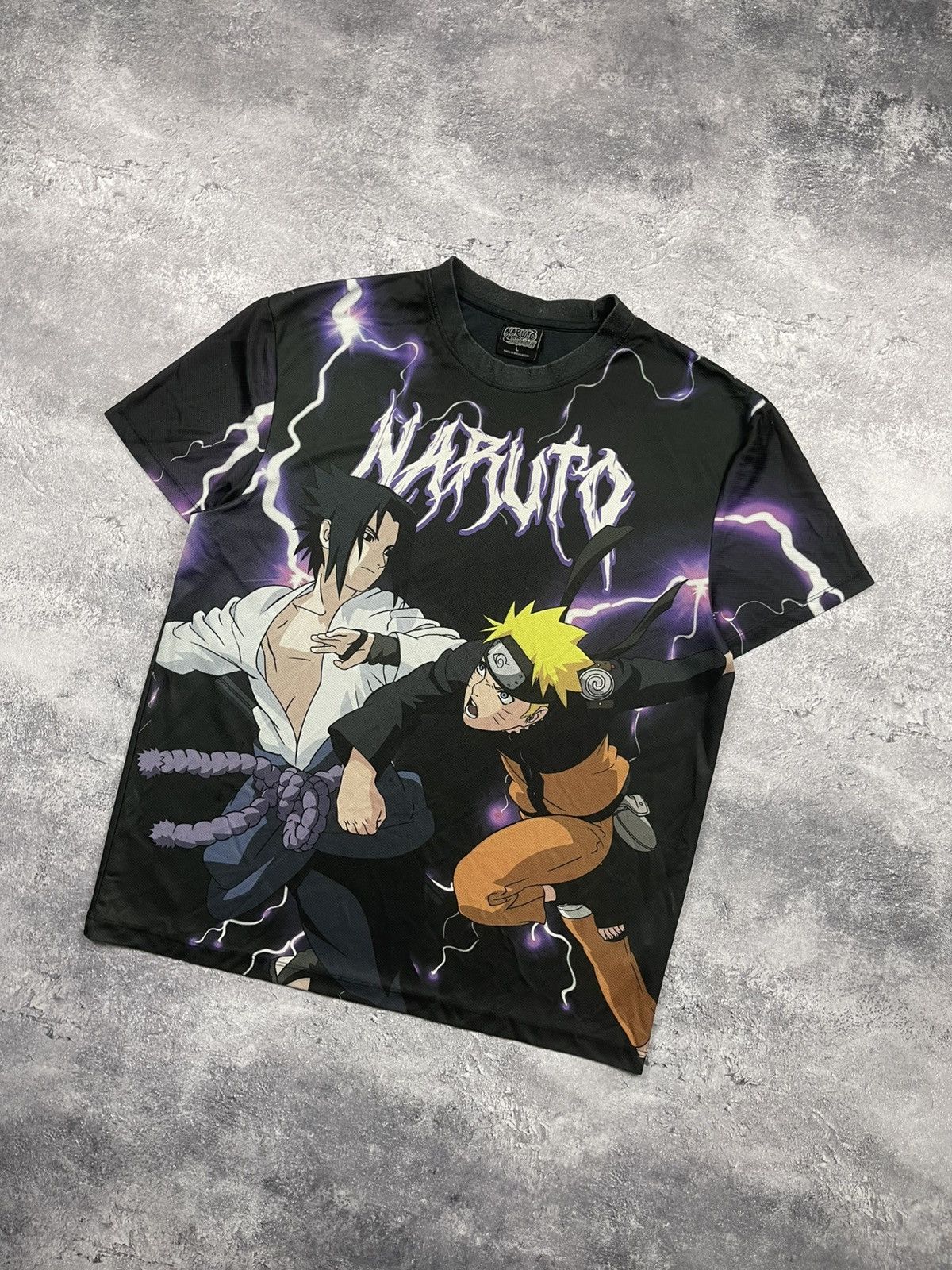 Anime Vintage 2002 Naruto Shippuden Sasuke Shonen Jump T-Shirt Size US L / EU 52-54 / 3 - 3 Thumbnail
