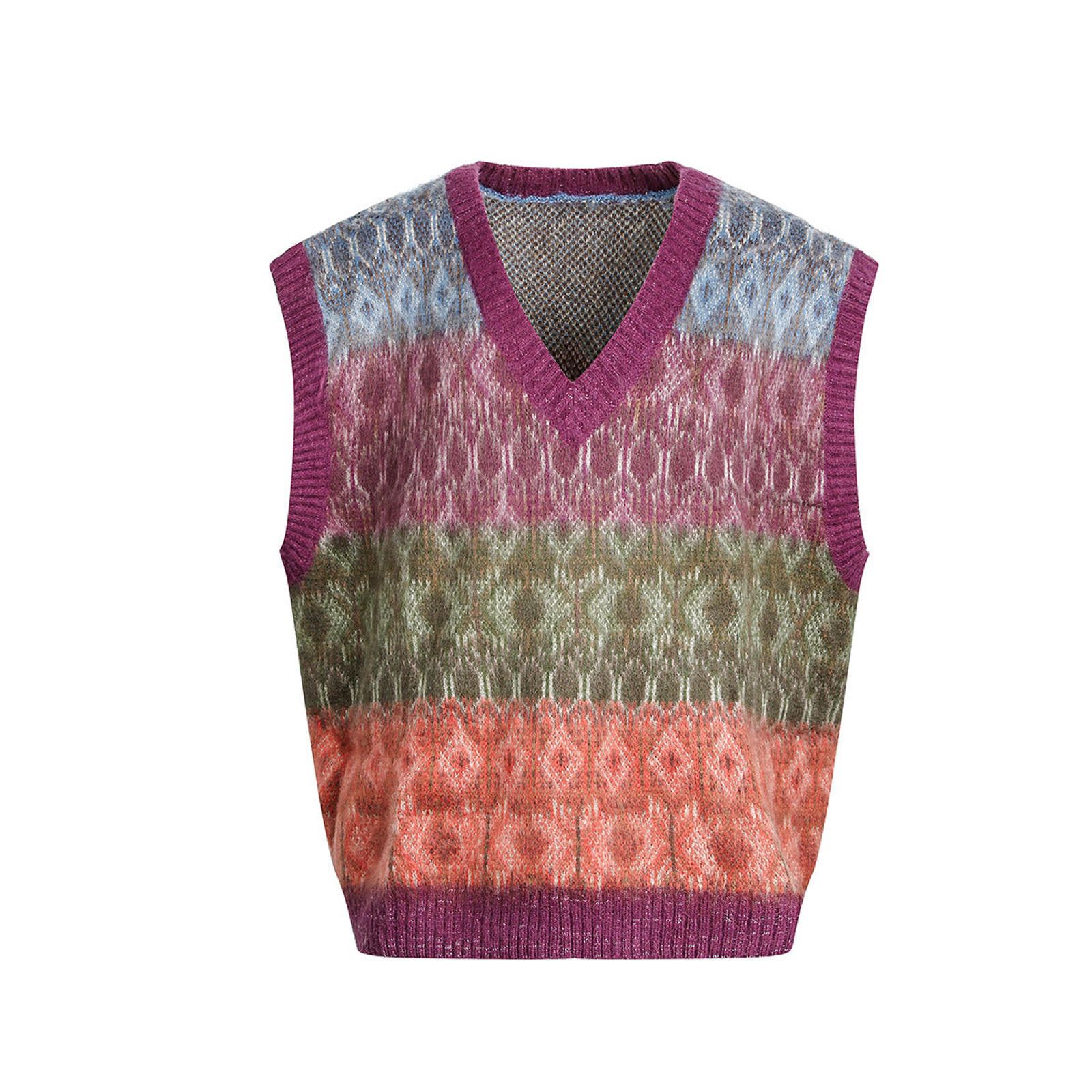 Vintage V-Neck Wool Knit Vest Size US M / EU 48-50 / 2 - 3 Thumbnail