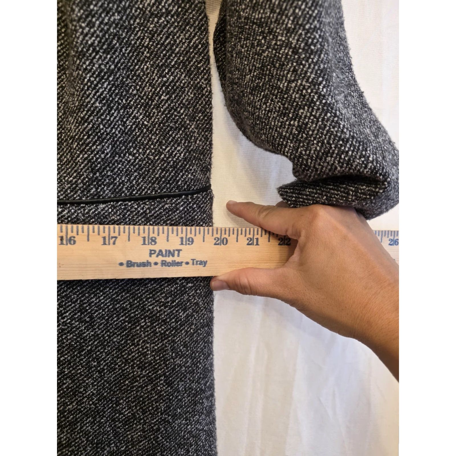 Talbots Talbots Dress Womens 14W Gray Herringbone Fit & Flare Midi Work Office Dress Size XL / US 12-14 / IT 48-50 - 5 Thumbnail
