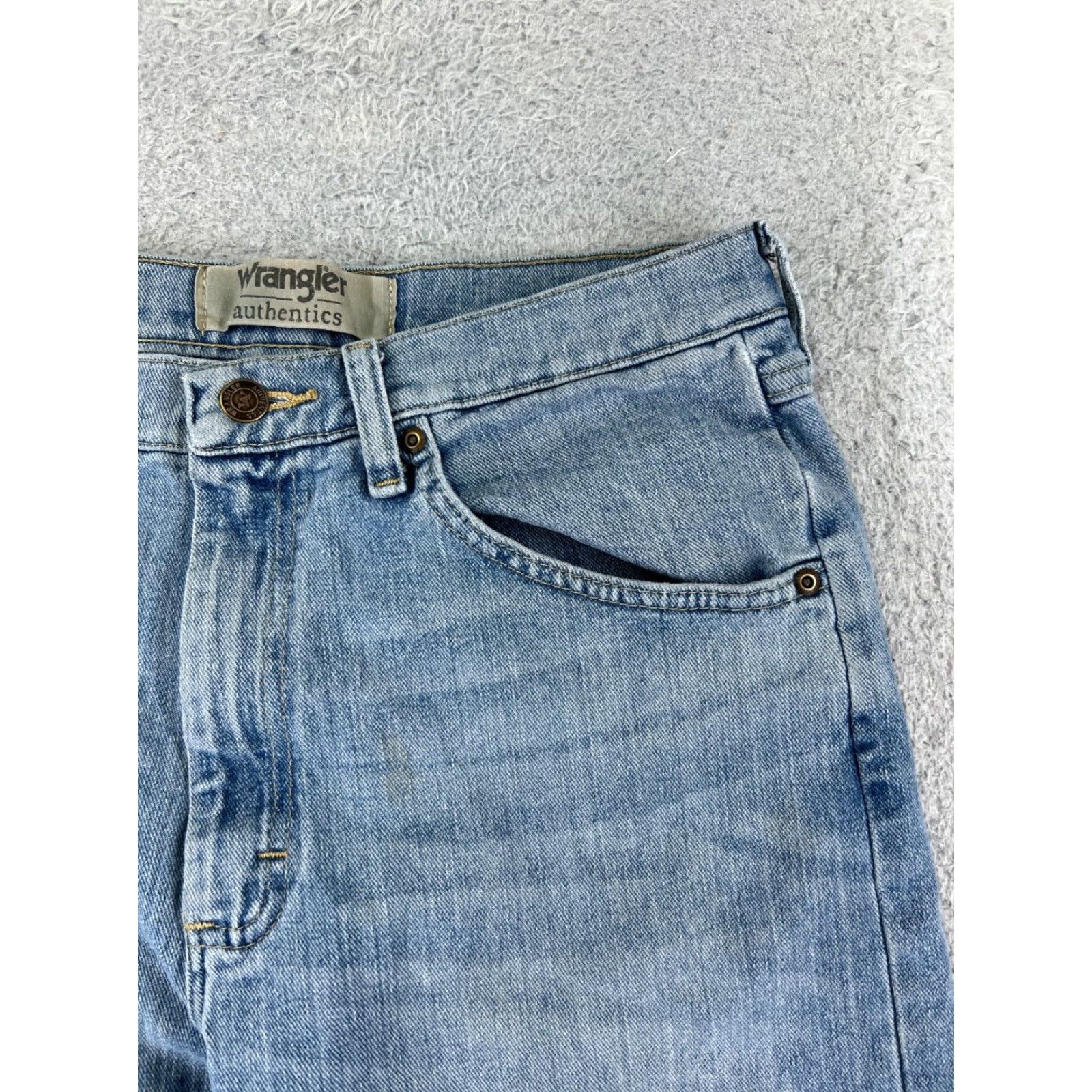 Denime NovaMen Shorts 36 Blue Cutoff Denim Jean Cotton Carpenter Hammer Loop 36x10 Mens Regular 36 Blue Denim Short Casual 5-Pocket Stretch Vintage No Size US 36 / EU 52 - 5 Thumbnail