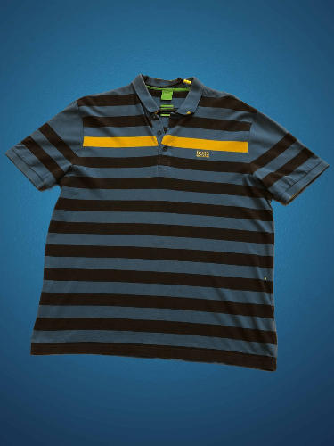 Hugo Boss Luxury Hugo Boss Modern Fit Striped Polo Size XL Size US XL / EU 56 / 4 - 1 Thumbnail