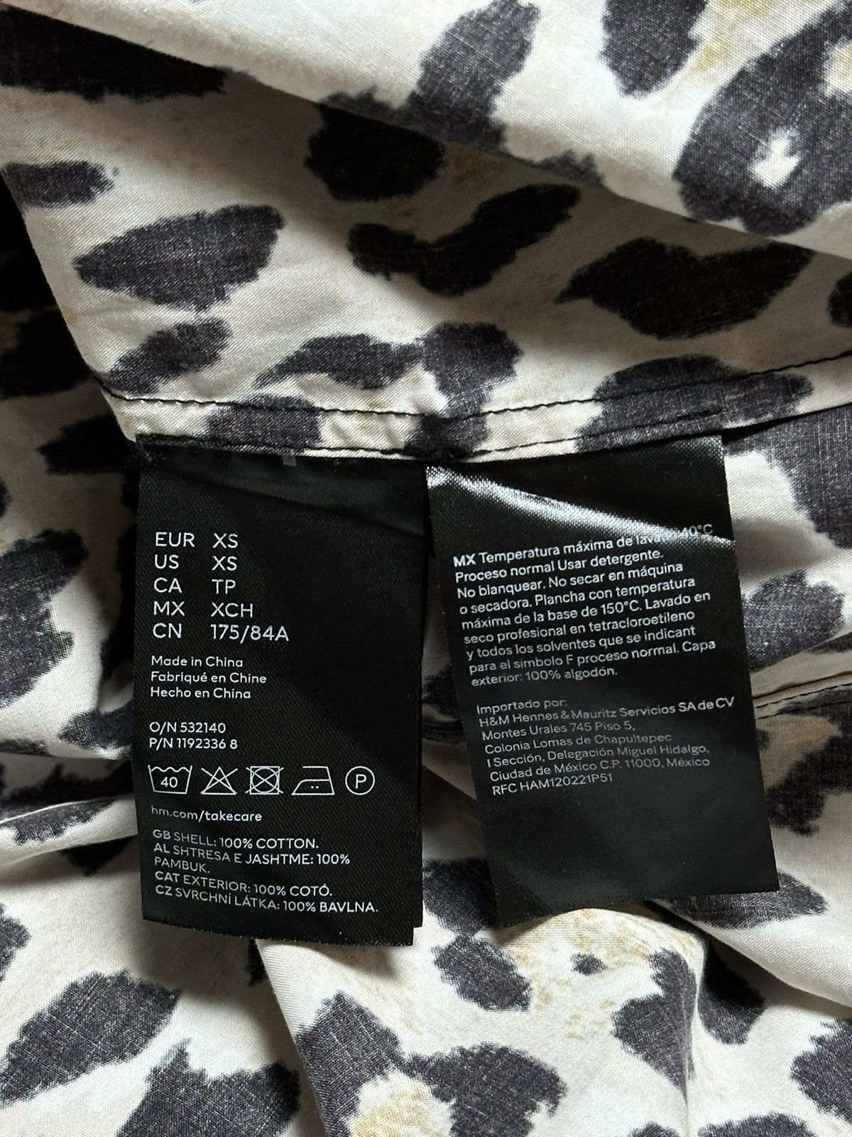 H&M × Paco Rabanne H&M x Paco Rabanne Leopard Print Shirt Size XS / US 0-2 / IT 36-38 - 8 Thumbnail