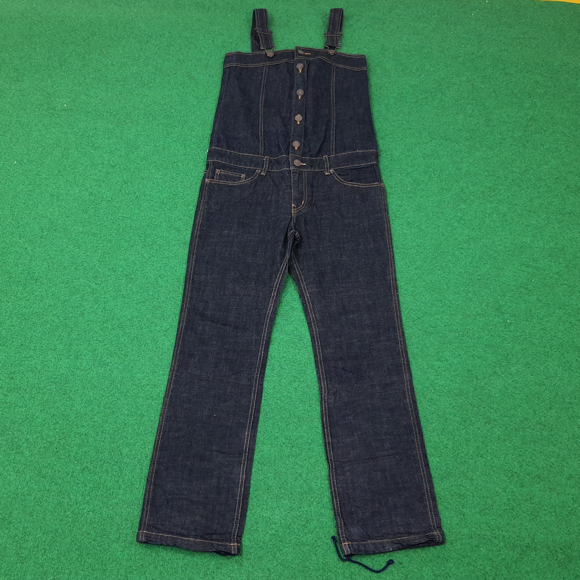 Japanese Brand × X-Girl Vintage X-Girl Streetwear Japan Denim Jumpsuit C235N13 Size 35" - 1 Thumbnail
