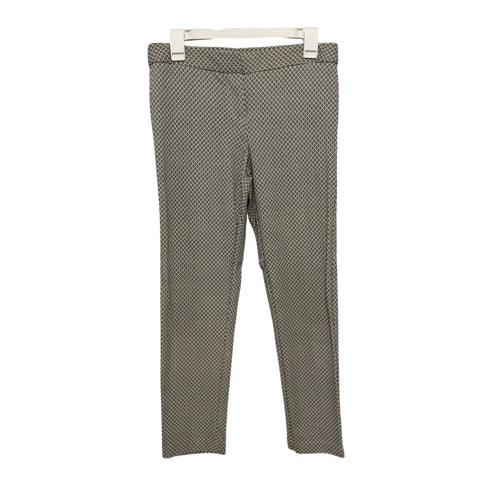 Other Amanda + Chelsea Black White Lattice Stretch Formal Pants Size 28" / US 6 / IT 42 - 2 Thumbnail