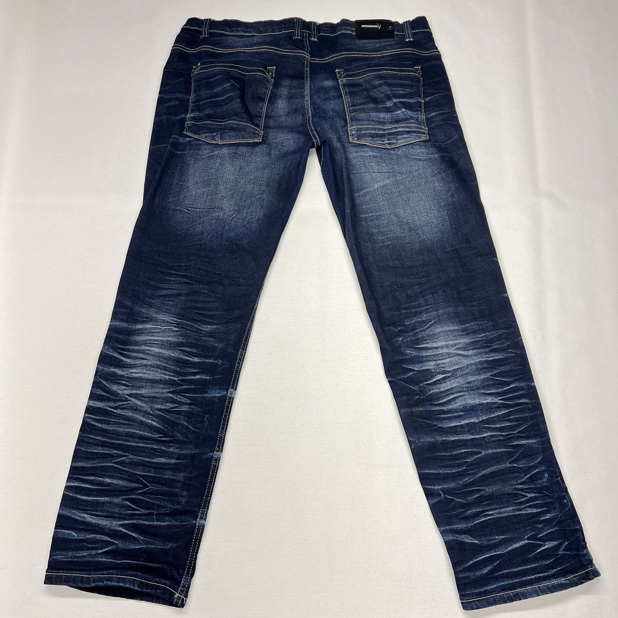 Vintage Copper Rivet Jeans Blue Denim Straight Y2K Hip Hop Baggy Size US 38 / EU 54 - 11 Thumbnail