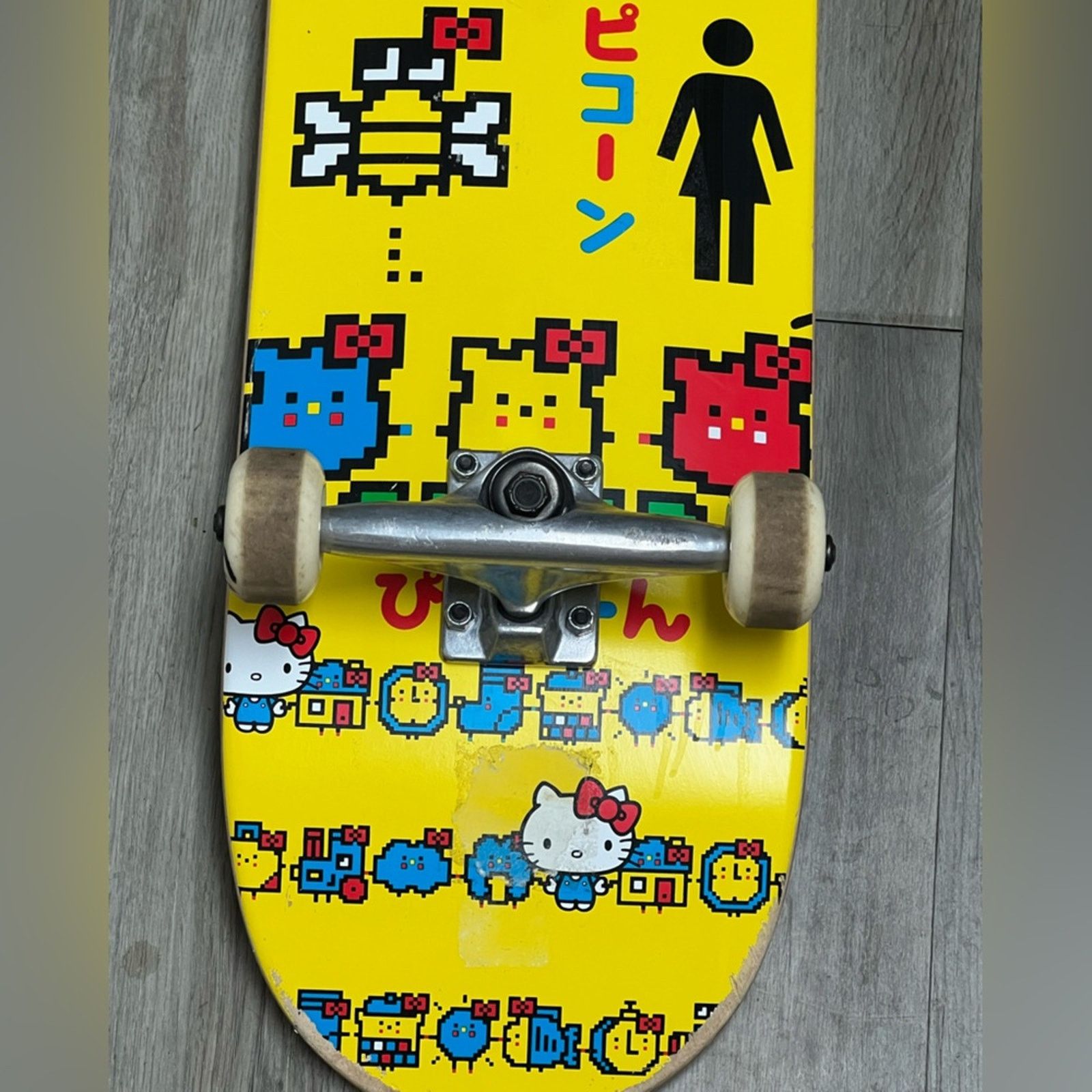 Think Skateboards Hello Kitty Sanrio Girl Skateboards Mike Mo Capaldi Deck Size ONE SIZE - 2 Thumbnail