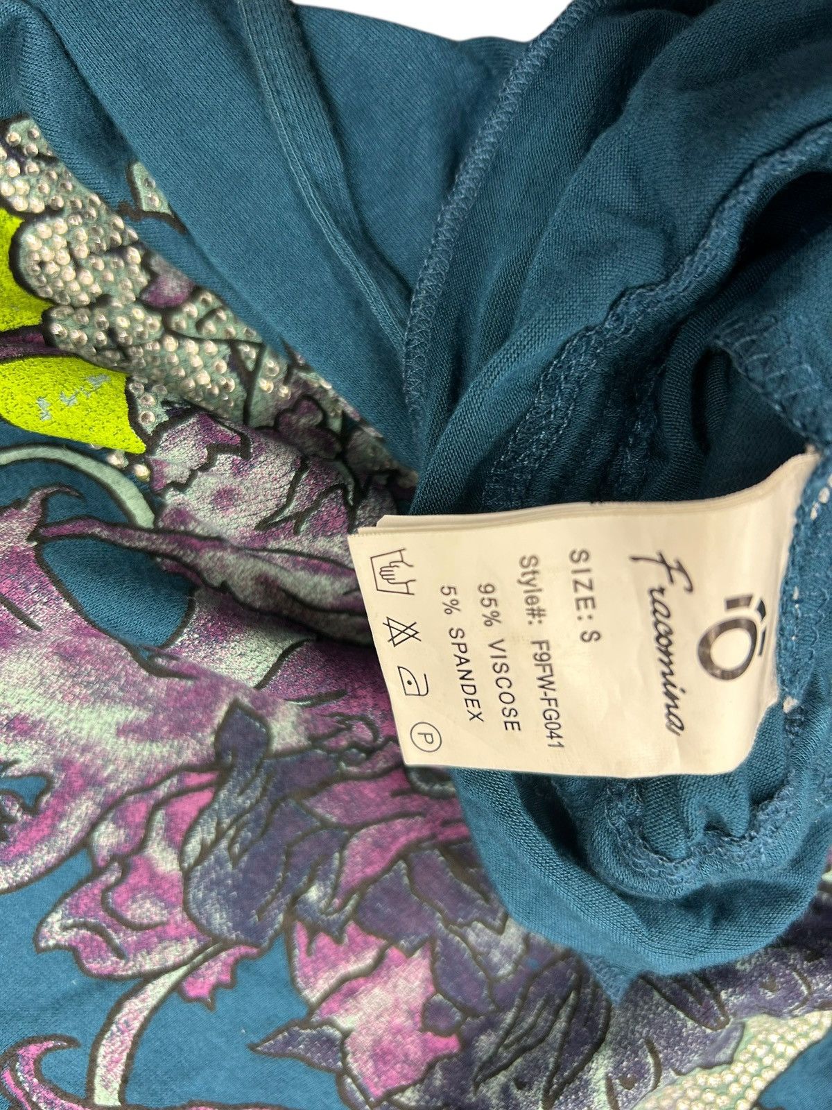 Other Fracomina Embellished Racerback Viscose Top - Petrol Blue Size S / US 4 / IT 40 - 5 Thumbnail